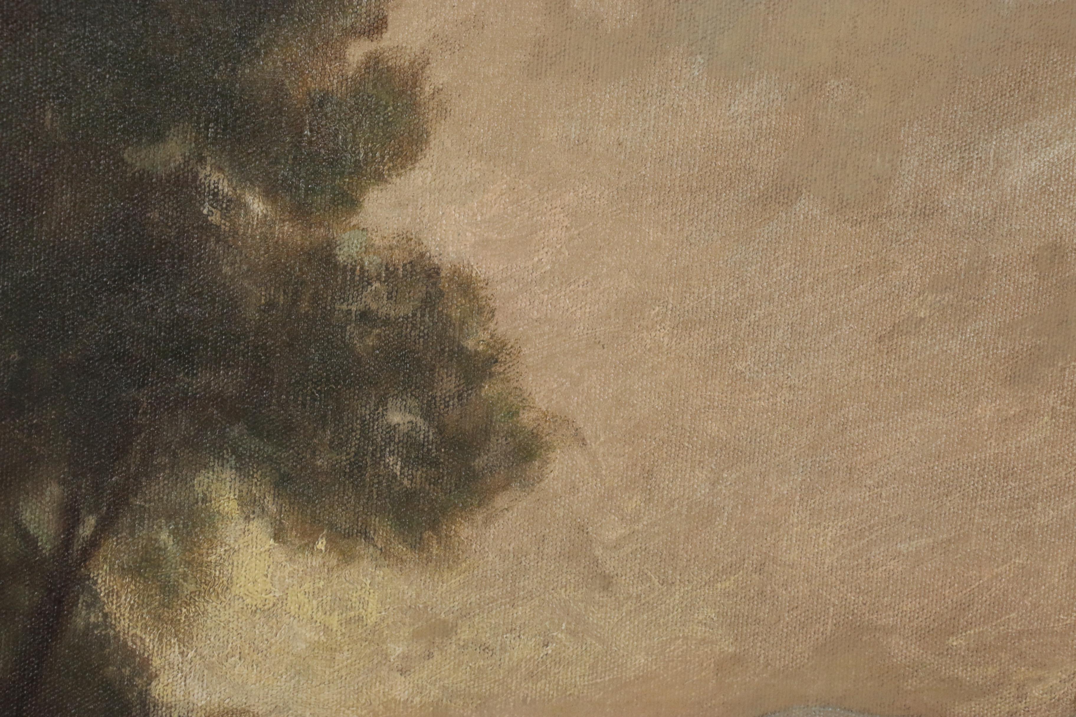 E.S. Wozniak Landscape Oil Painting, 1939