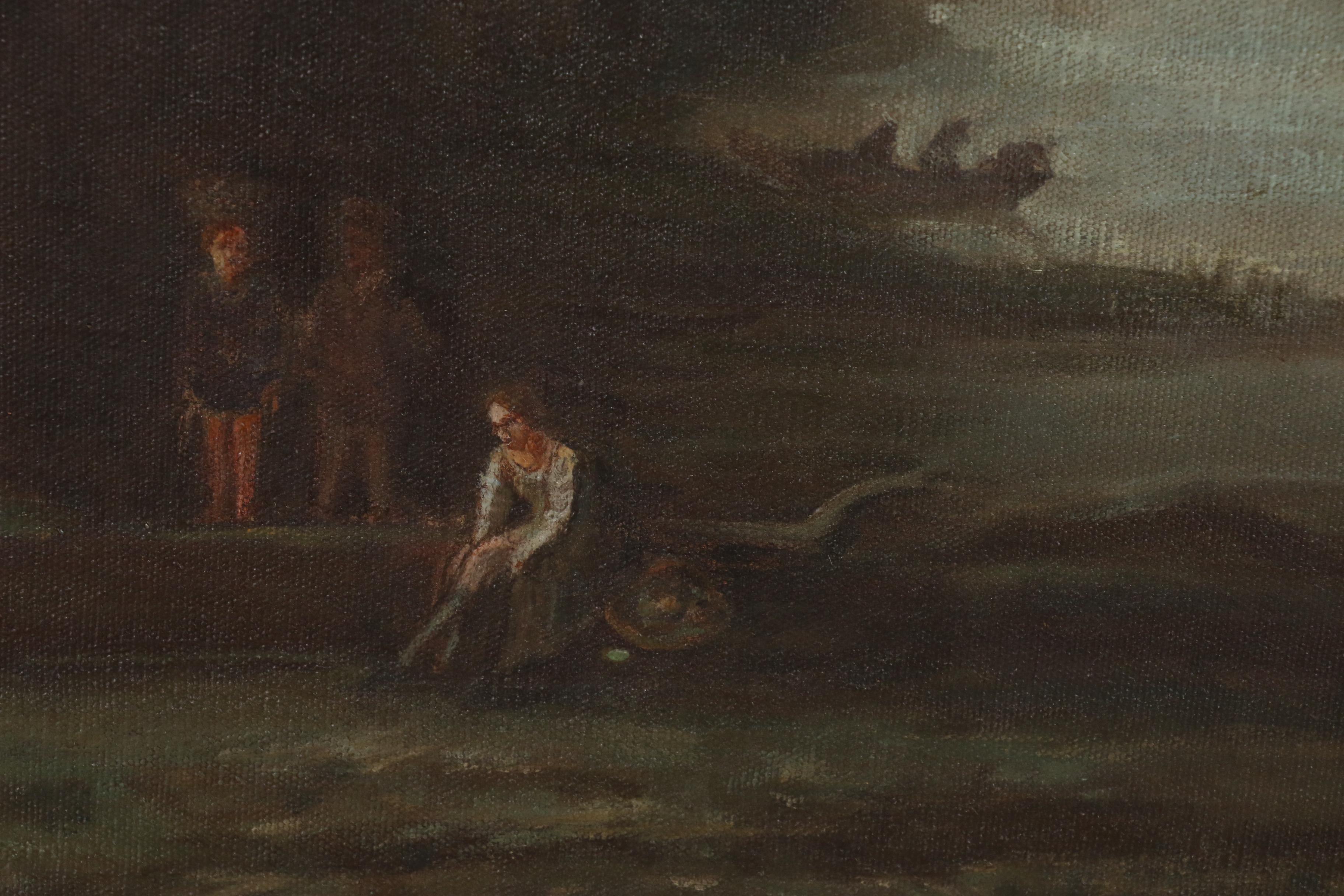 E.S. Wozniak Landscape Oil Painting, 1939