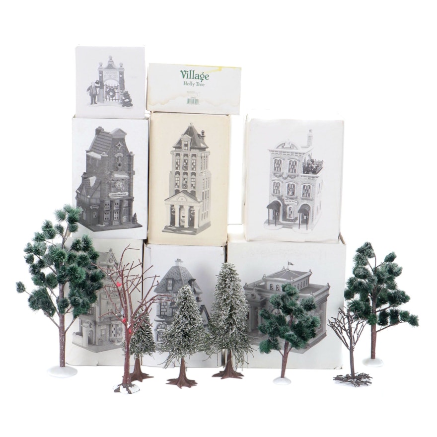 Department 56 "Christmas in the City" Porcelain Buildings and Accessories
