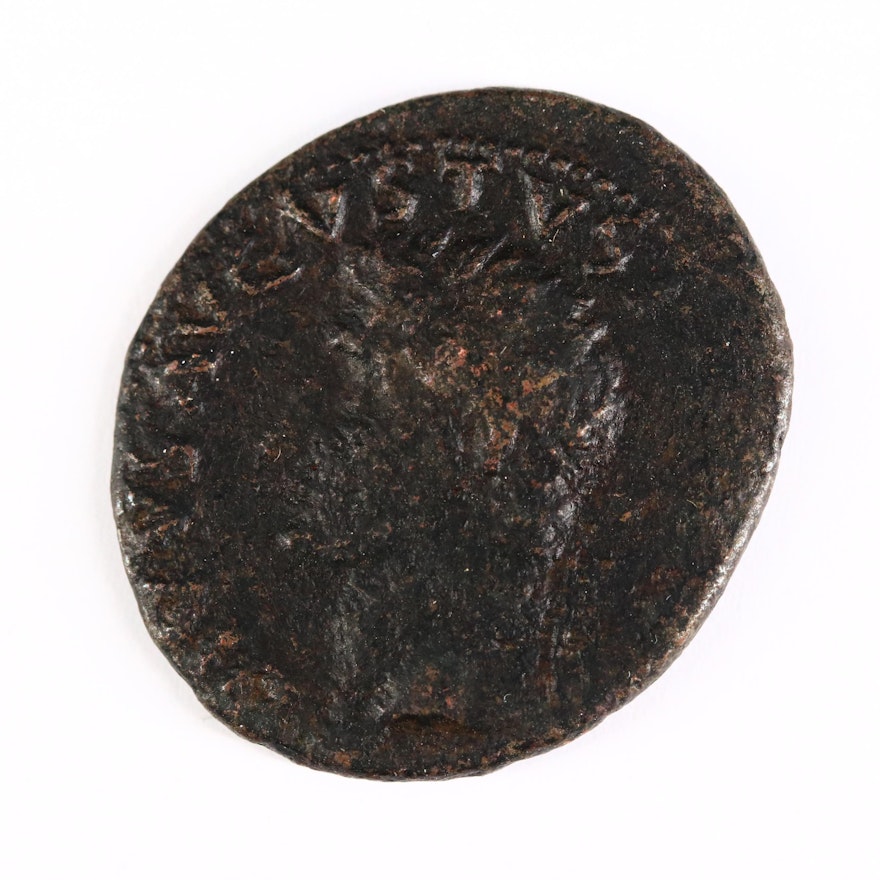 Ancient Roman Imperial AE As Coin of Divus Augustus, ca. 31 A.D.