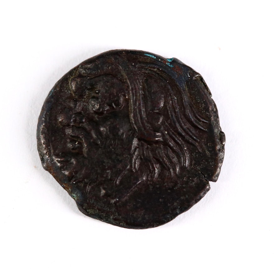 Ancient Thrace, Pantikapaion AE17 Bronze Coin, ca. 300 B.C.