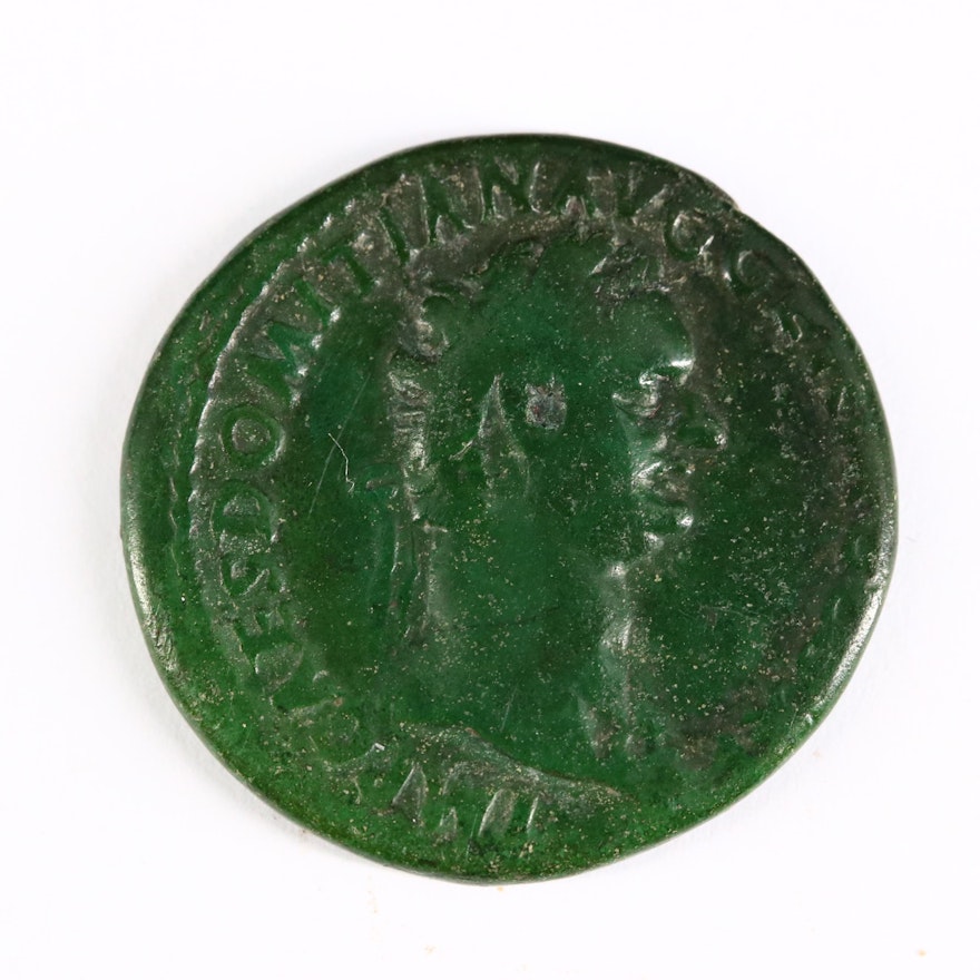 Ancient Roman Imperial AE As Coin of Domitian, ca. 85 A.D.