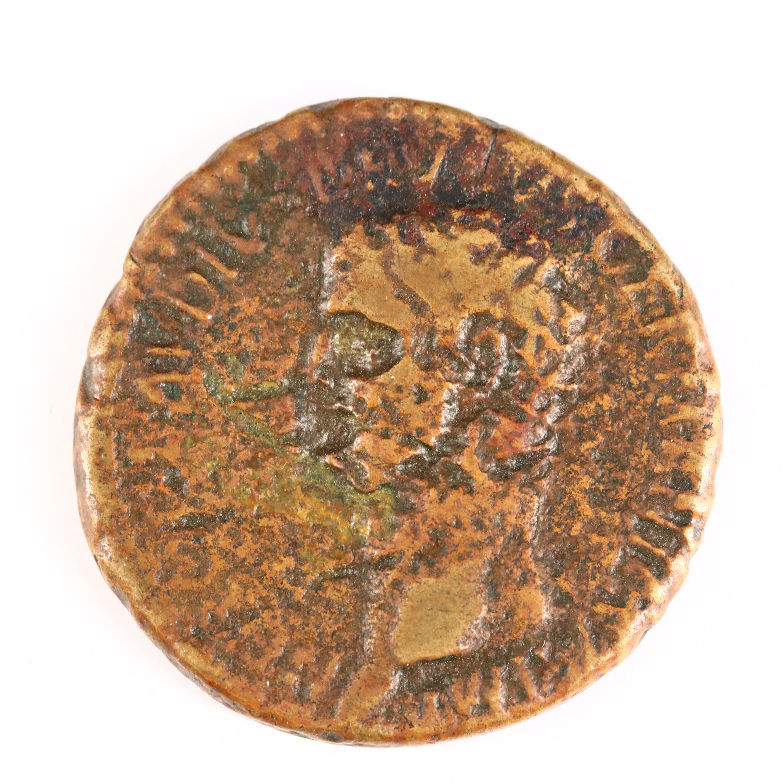 Ancient Roman Imperial AE Sestertius Coin of Nero Claudius Drusus, ca. 45 A.D.