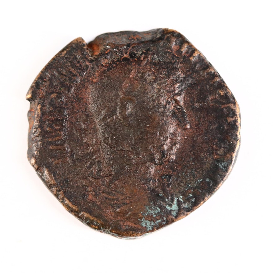 Ancient Roman Imperial AE Sestertius Coin of Philip II, ca. 247 A.D.