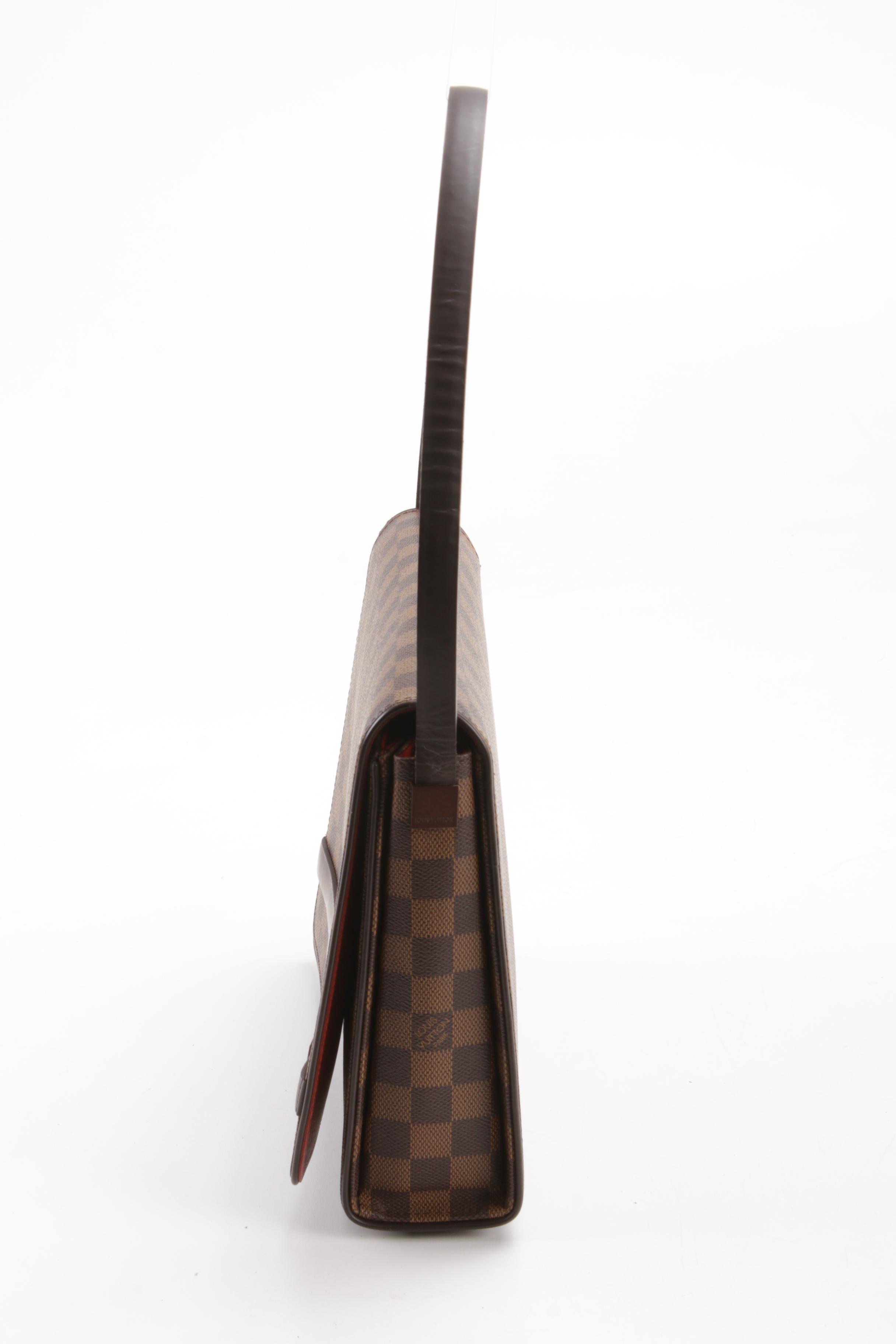 Louis Vuitton Tribeca Long Shoulder Bag in Damier Ebene Coated Canvas