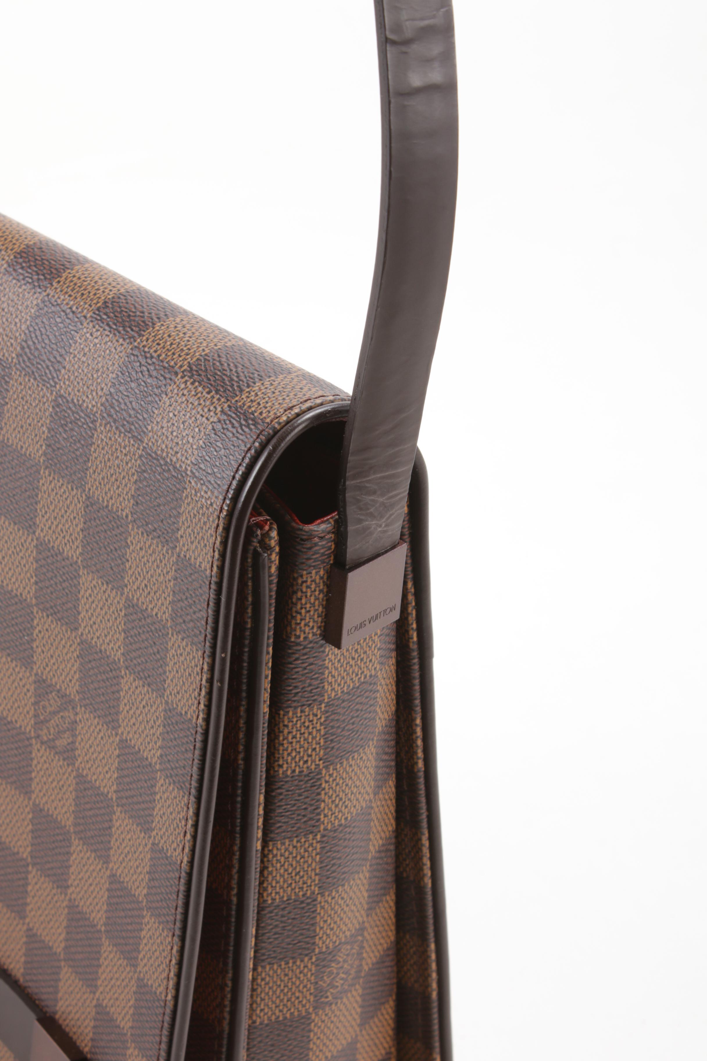 Louis Vuitton Tribeca Long Shoulder Bag in Damier Ebene Coated Canvas
