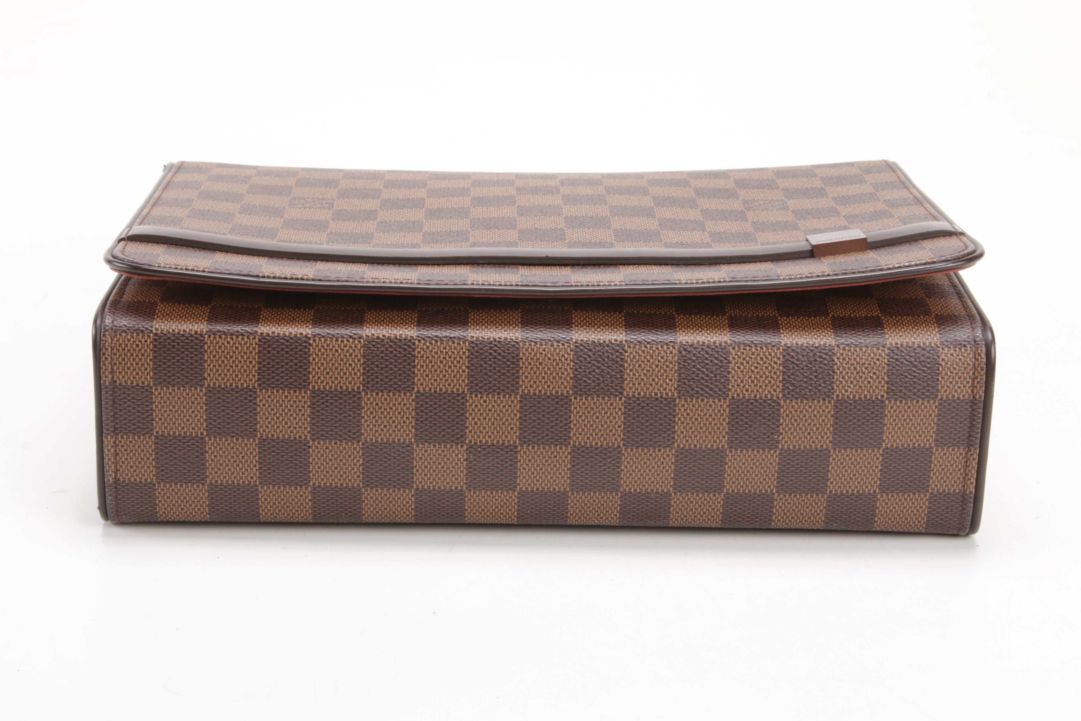 Louis Vuitton Tribeca Long Shoulder Bag in Damier Ebene Coated Canvas