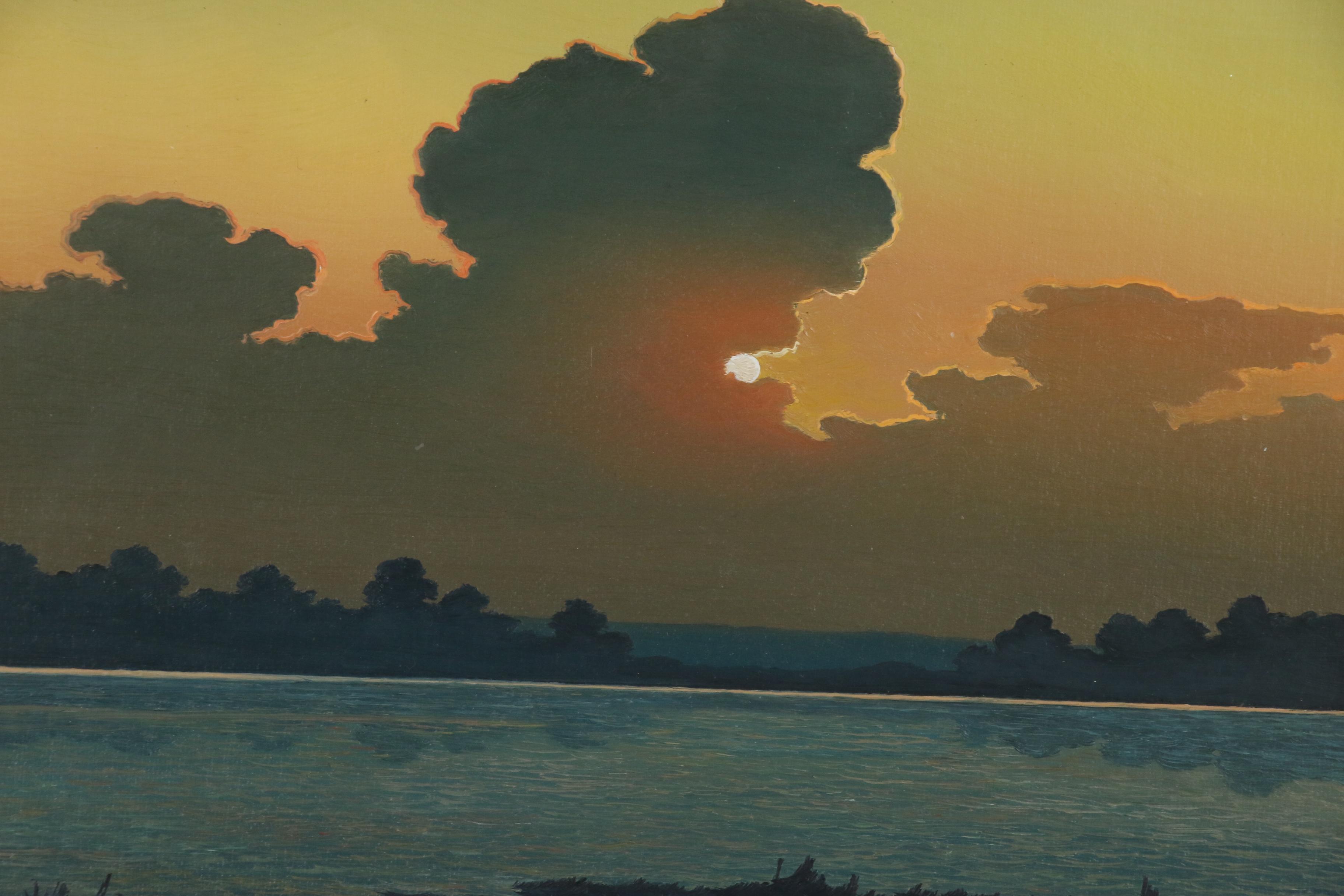 Ron Selbitschka Oil Painting "Sunset Glow", circa 1986
