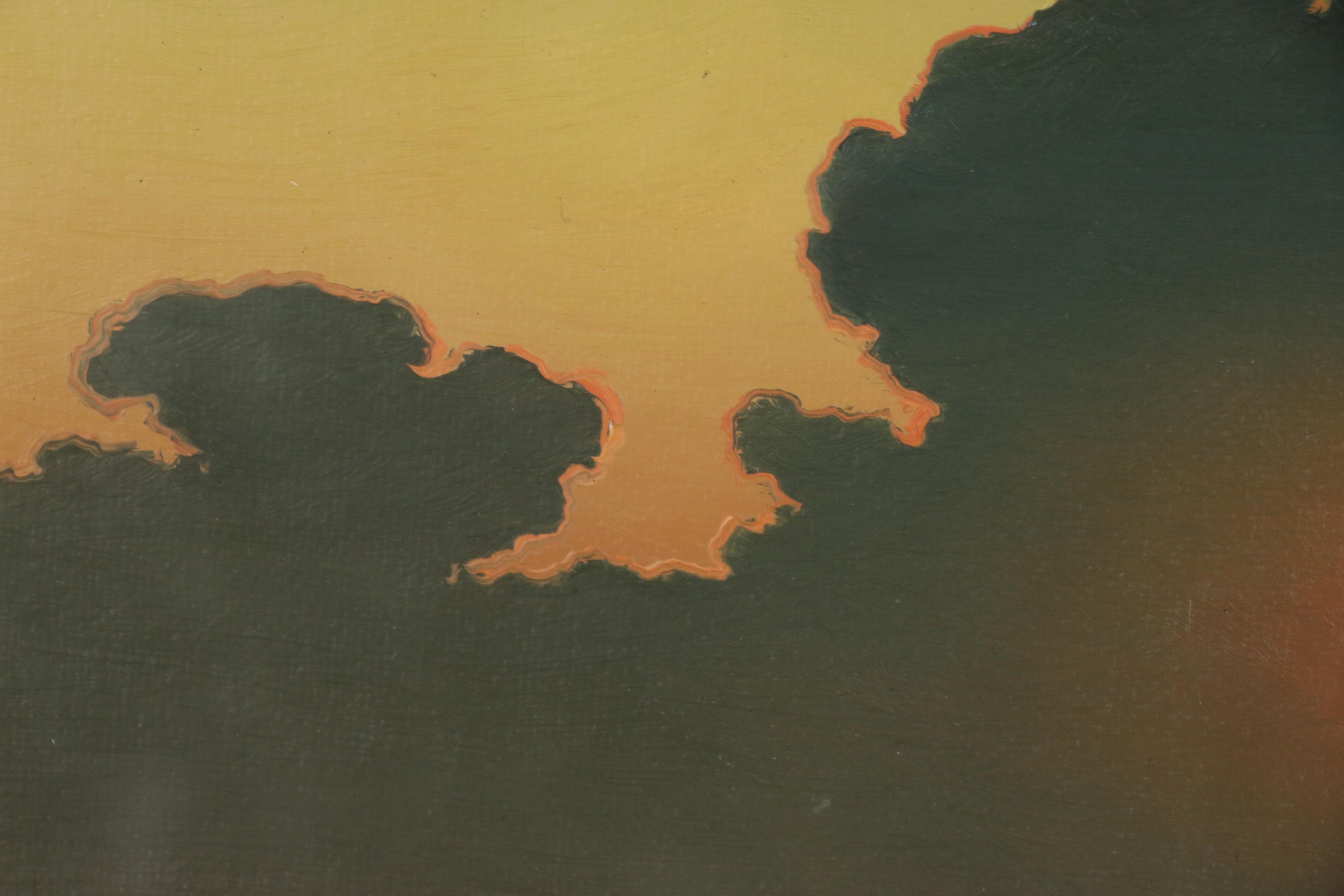 Ron Selbitschka Oil Painting "Sunset Glow", circa 1986