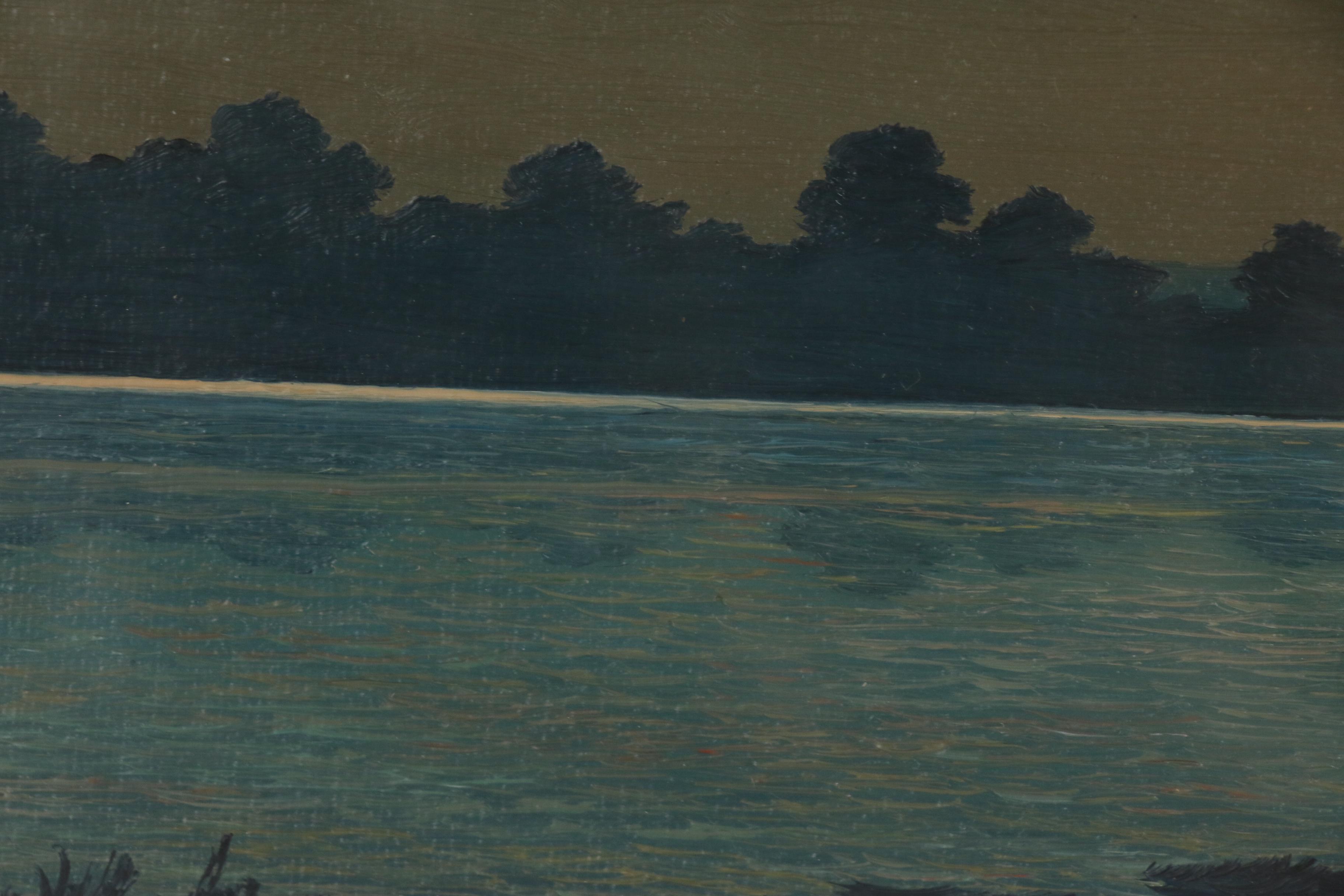 Ron Selbitschka Oil Painting "Sunset Glow", circa 1986