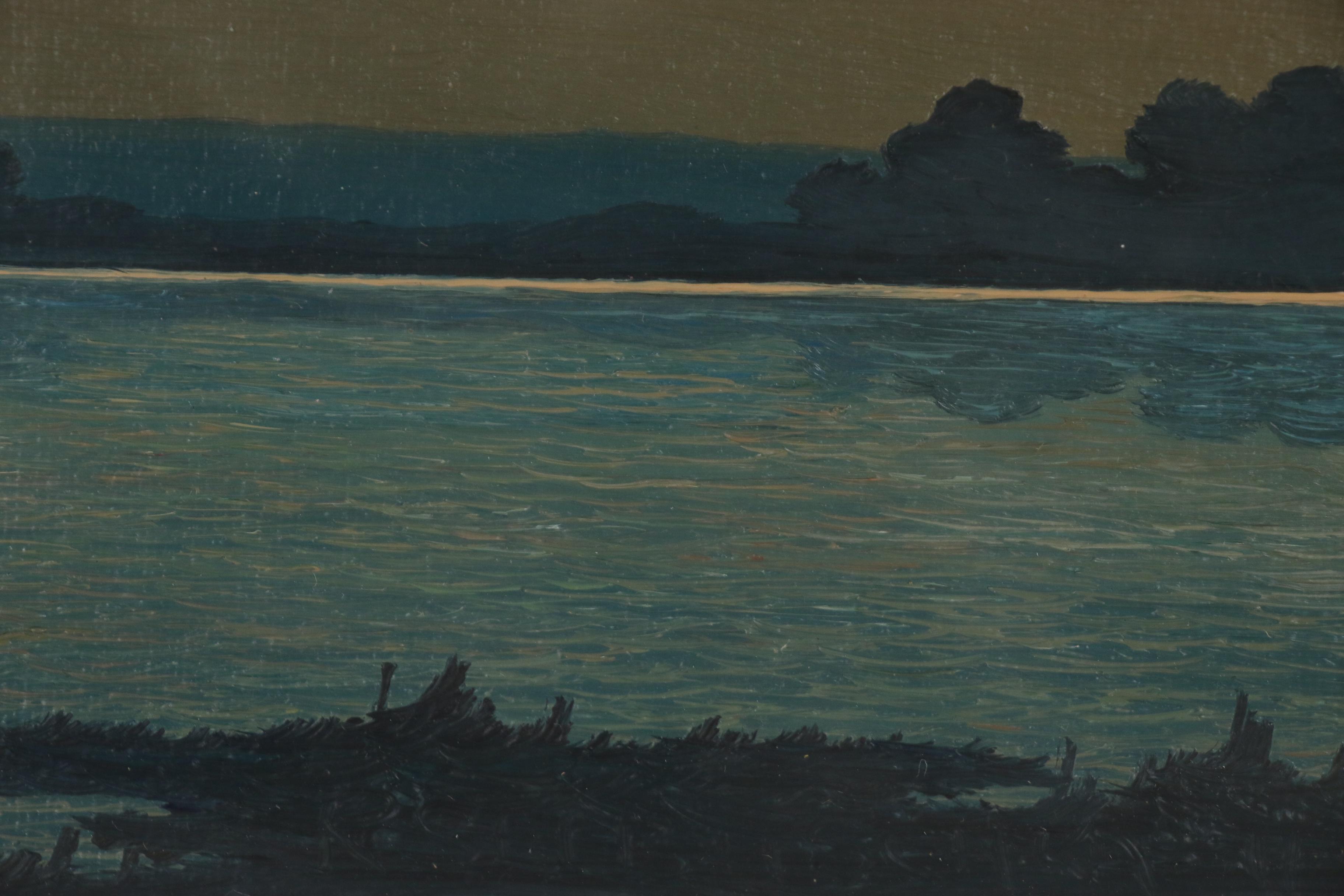 Ron Selbitschka Oil Painting "Sunset Glow", circa 1986