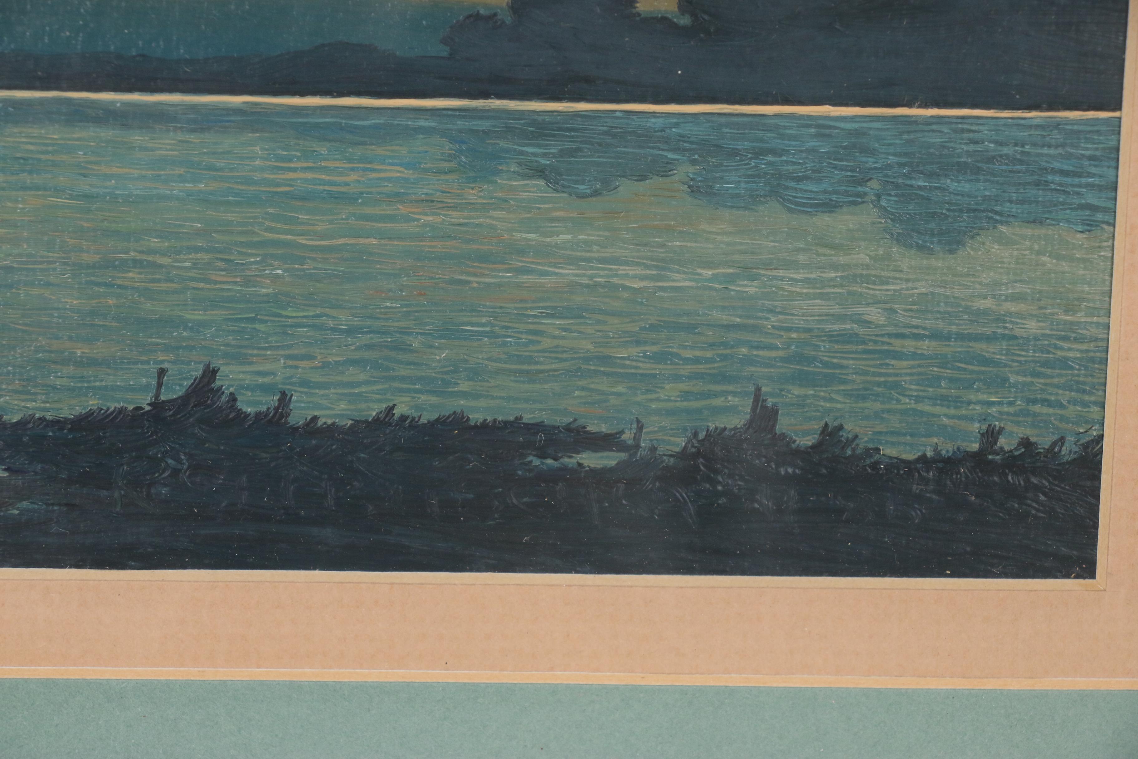 Ron Selbitschka Oil Painting "Sunset Glow", circa 1986