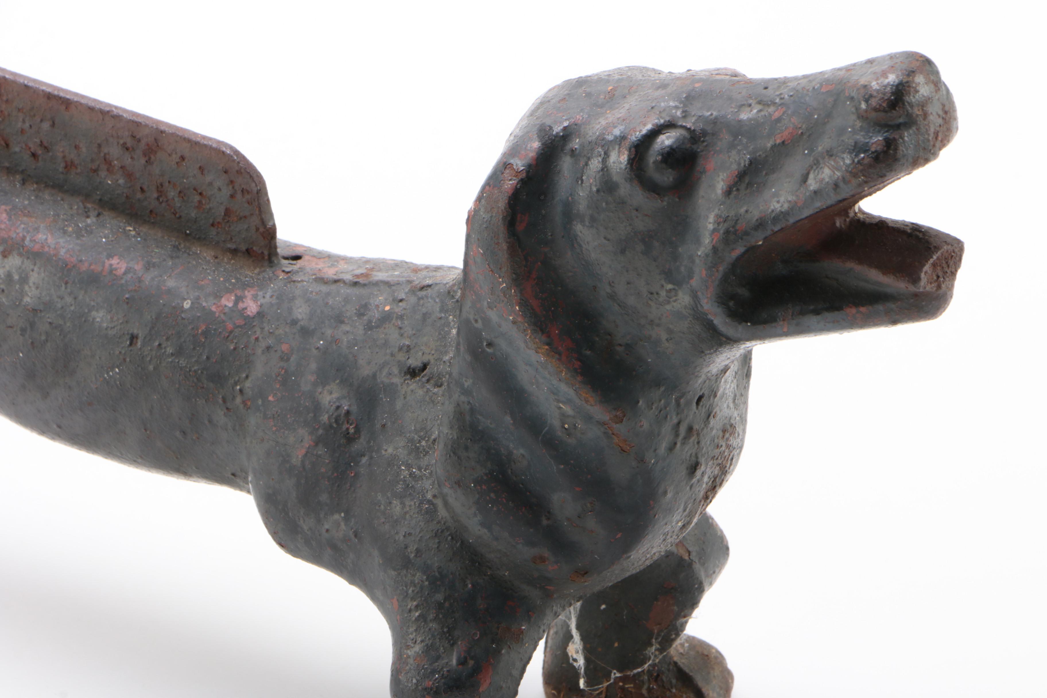 Cast Iron Dachshund Figural Boot Scraper
