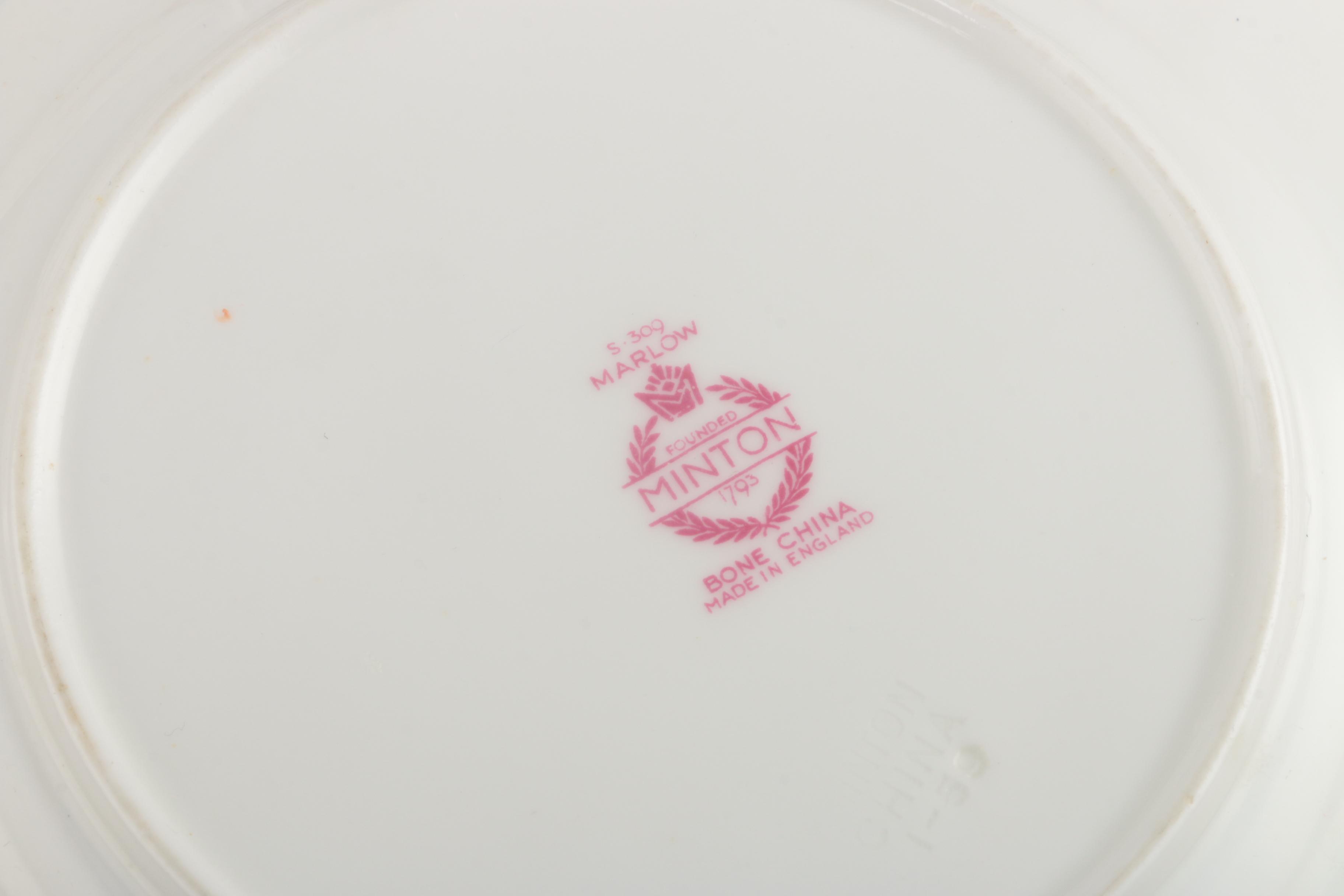 Minton "Marlow" Porcelain Dinnerware, Early to Mid 20th Century