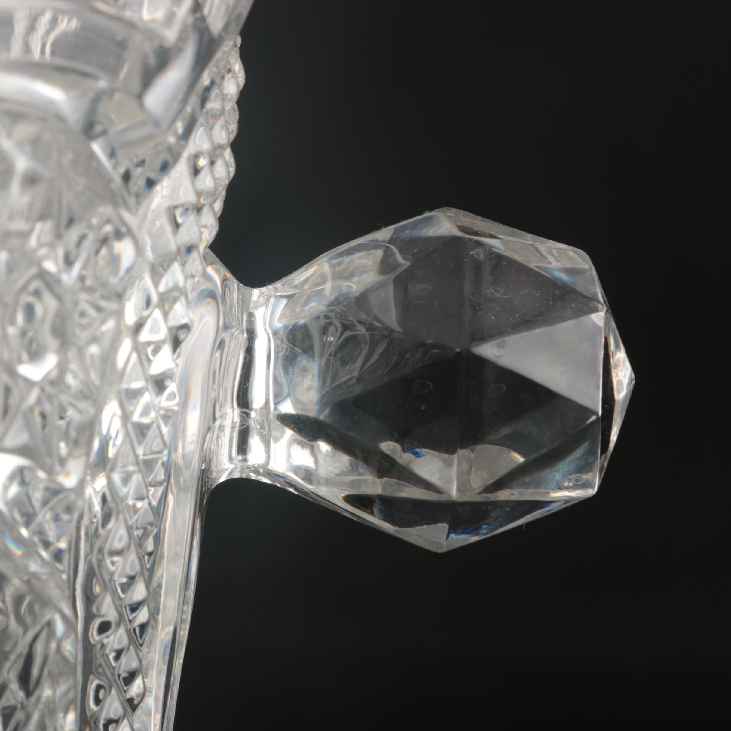 Cut Glass Handled Champagne Ice Bucket, 20th Century