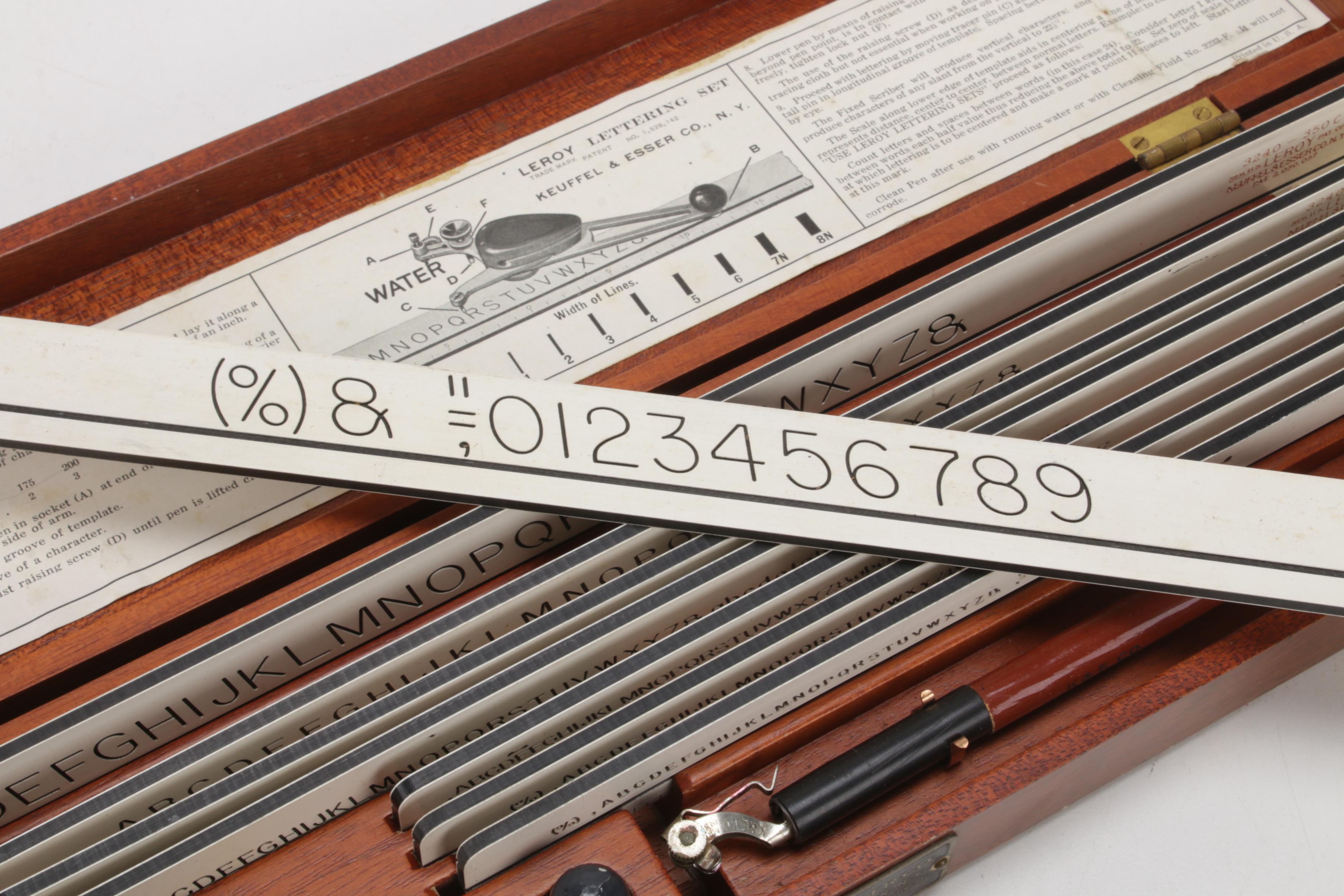 Leroy Lettering Set Keuffel & Esser New York, circa 1938