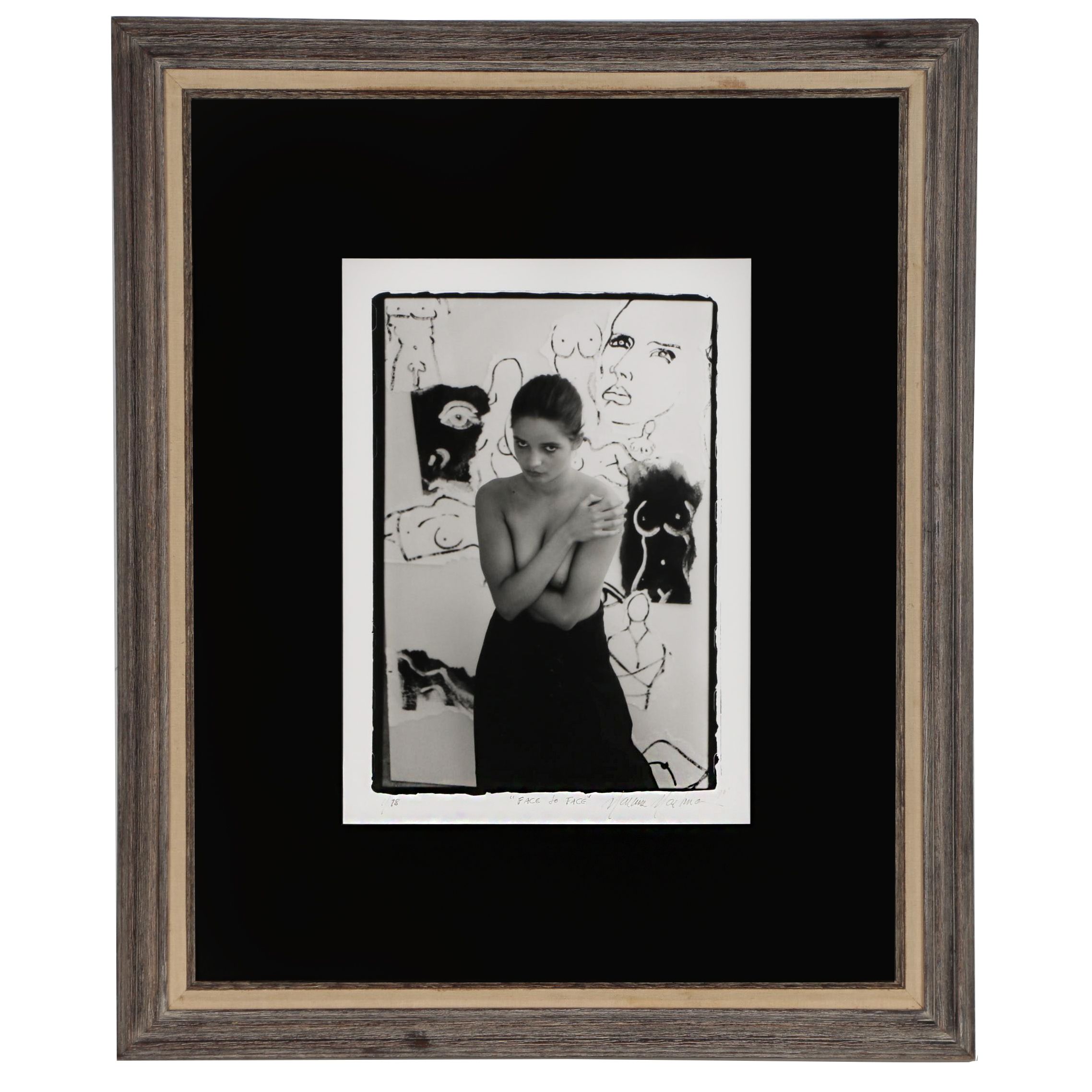 Marlene Marino Black and White Photograph "Face to Face"