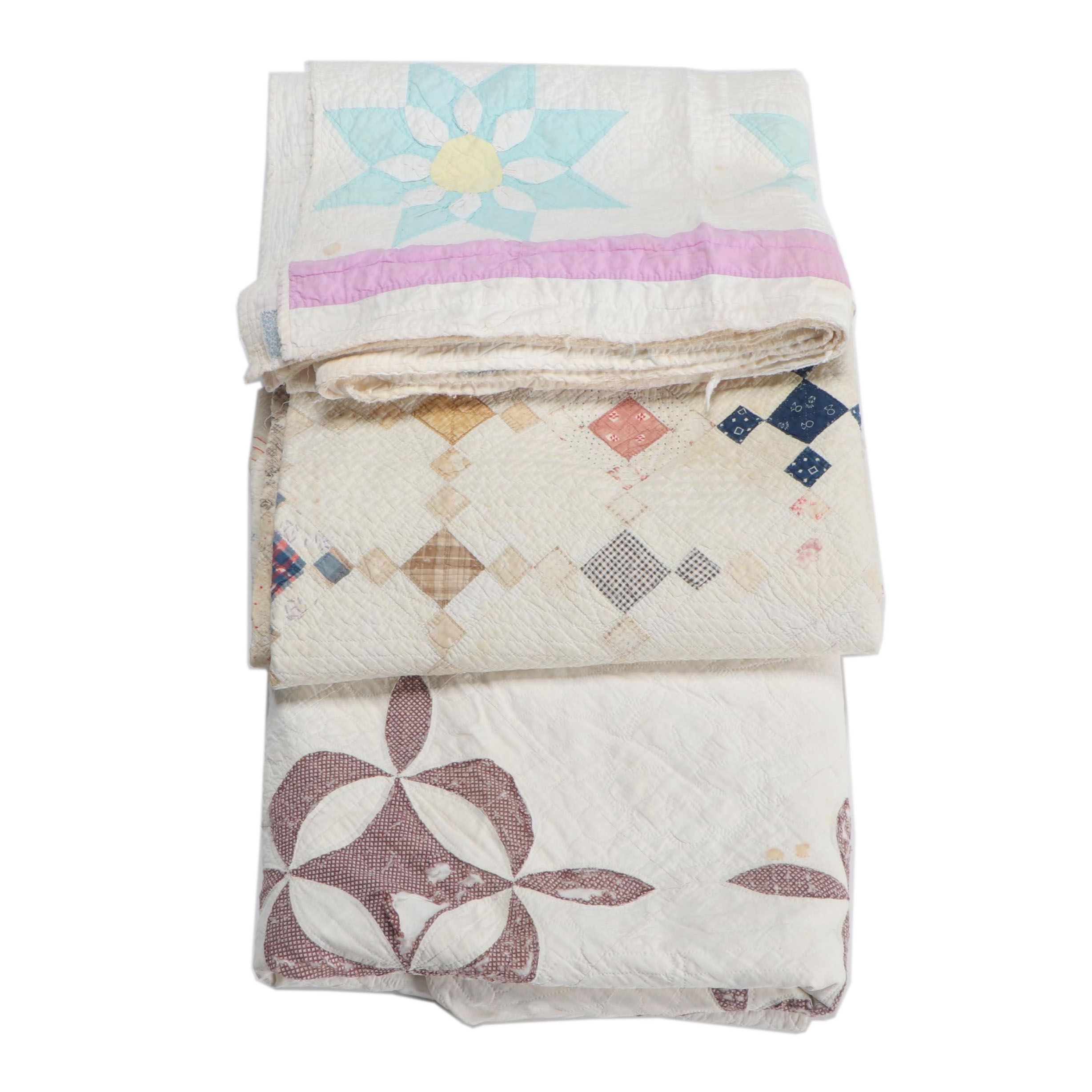 Handmade Patchwork and Applique Cotton Quilts