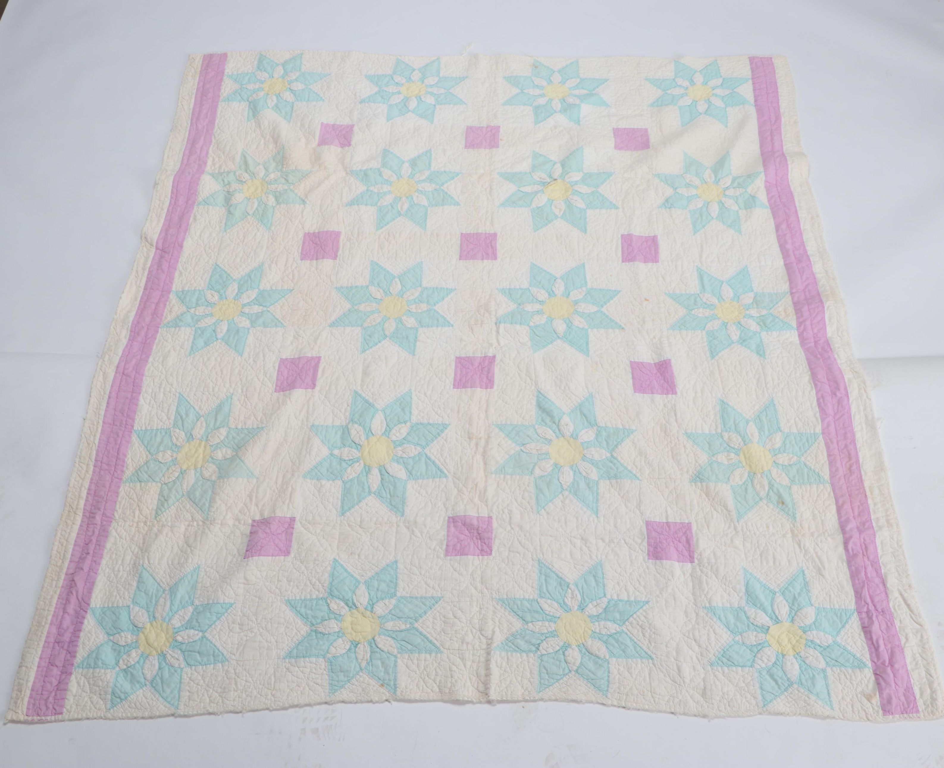 Handmade Patchwork and Applique Cotton Quilts