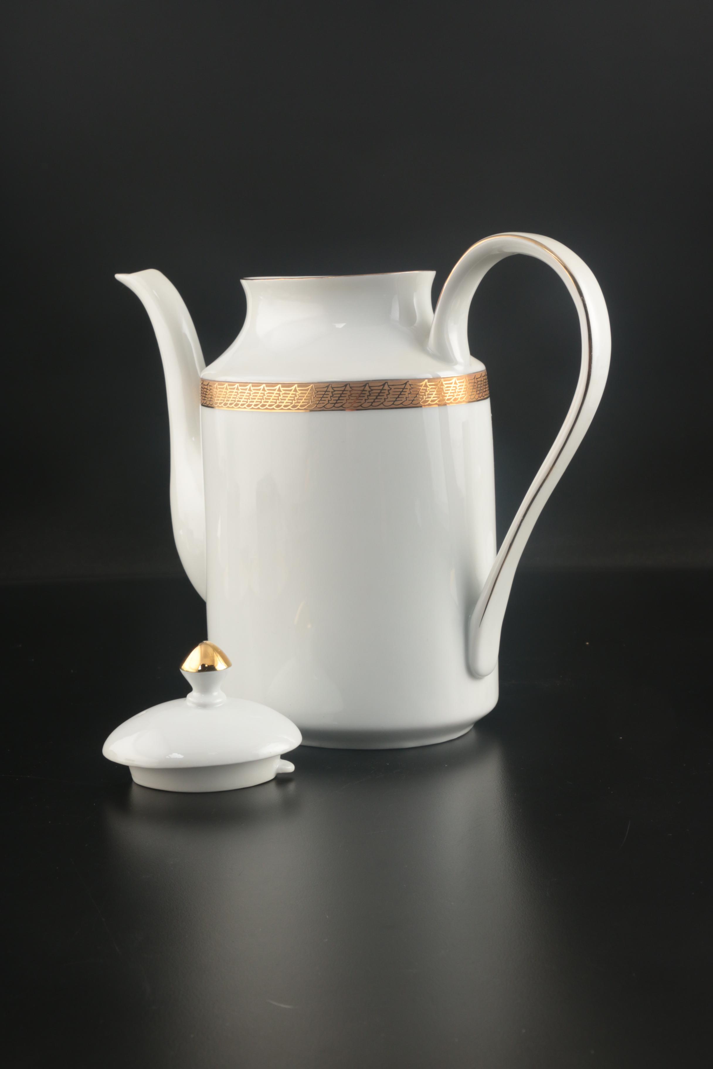 Centurion Collection "Pure Gold" Porcelain Coffee Set, Late 20th Century