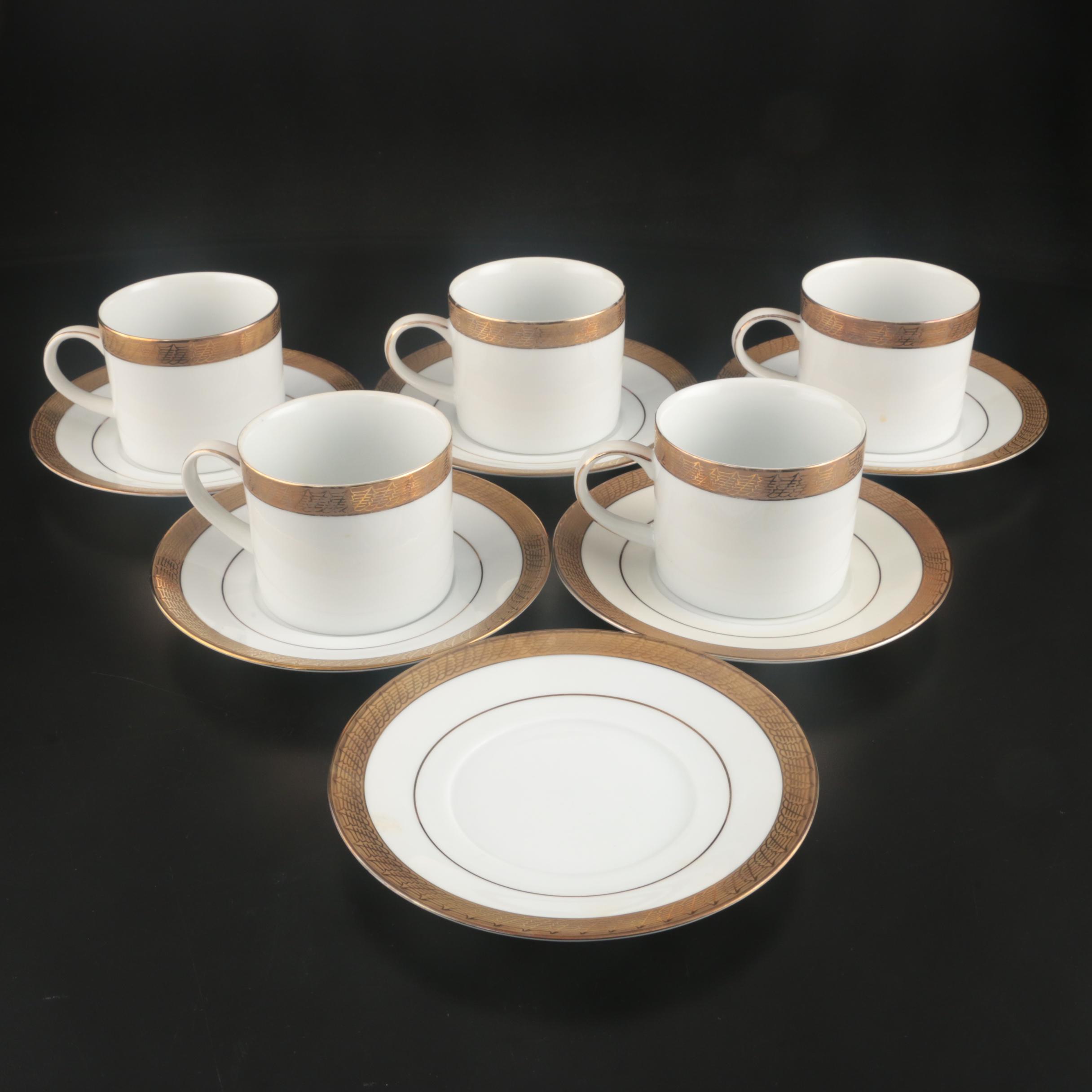 Centurion Collection "Pure Gold" Porcelain Coffee Set, Late 20th Century