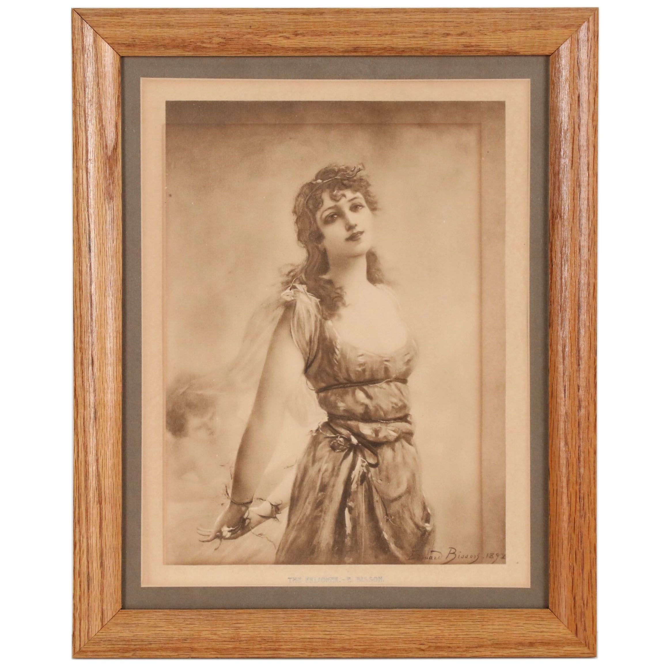 Mezzograph "The Prisoner" After Edouard Bisson