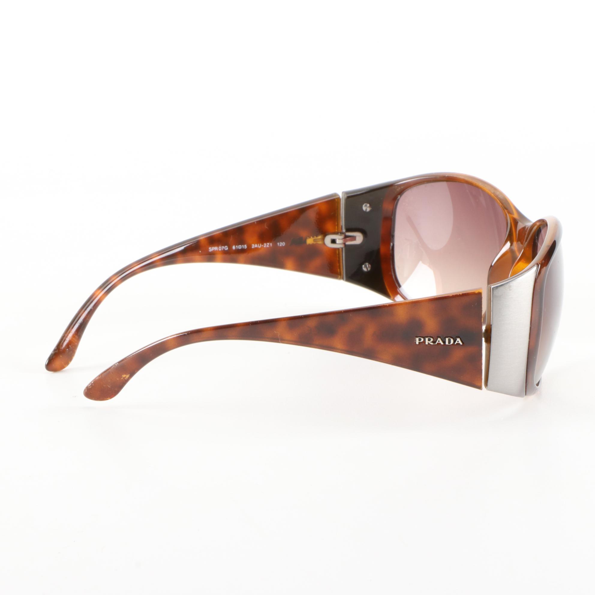 Prada SPR 07G Sunglasses in Brown Havana with Case