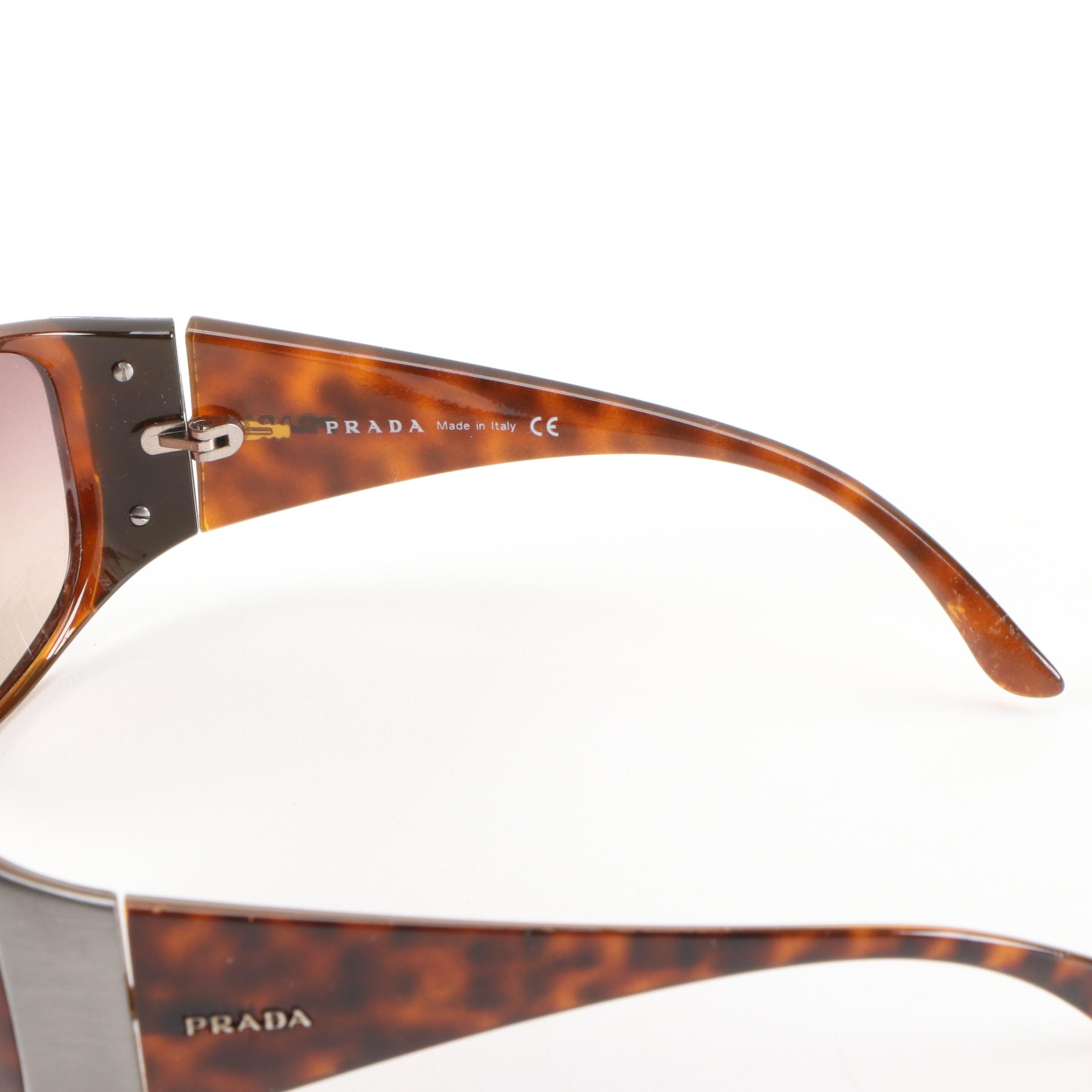 Prada SPR 07G Sunglasses in Brown Havana with Case