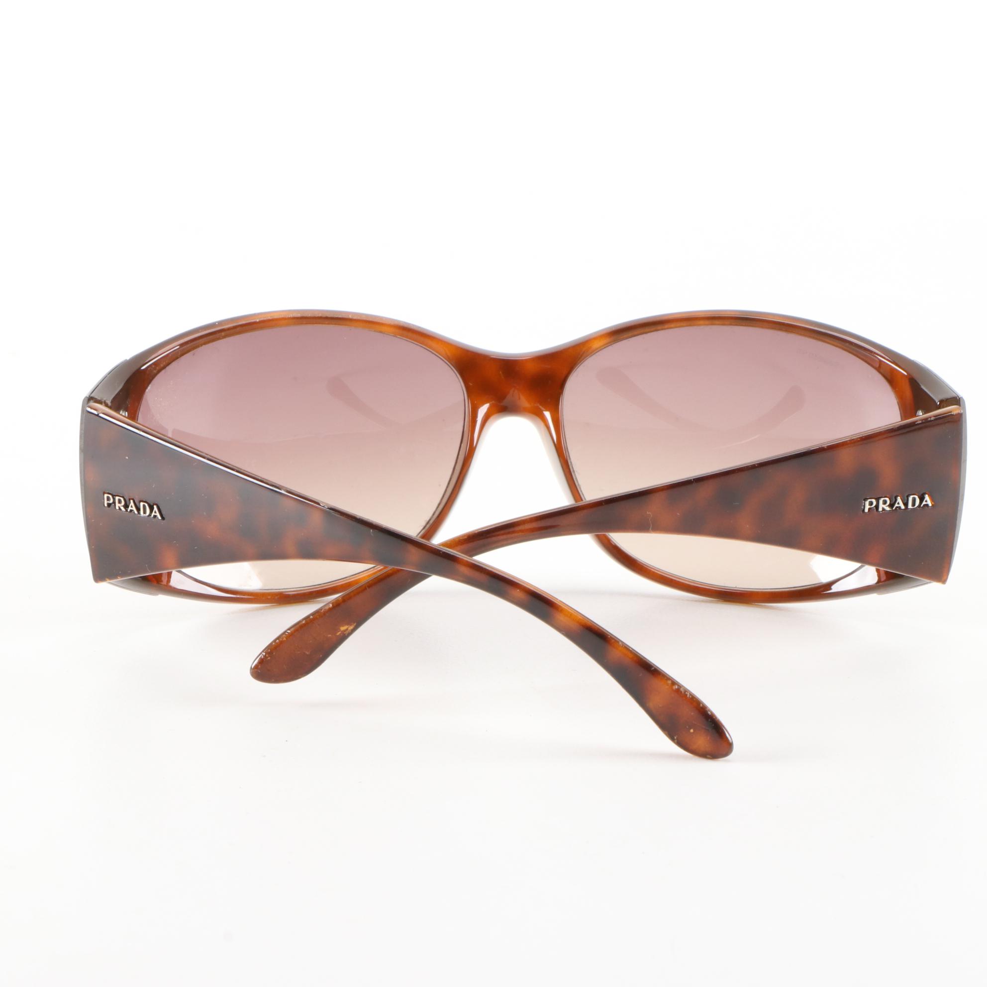 Prada SPR 07G Sunglasses in Brown Havana with Case
