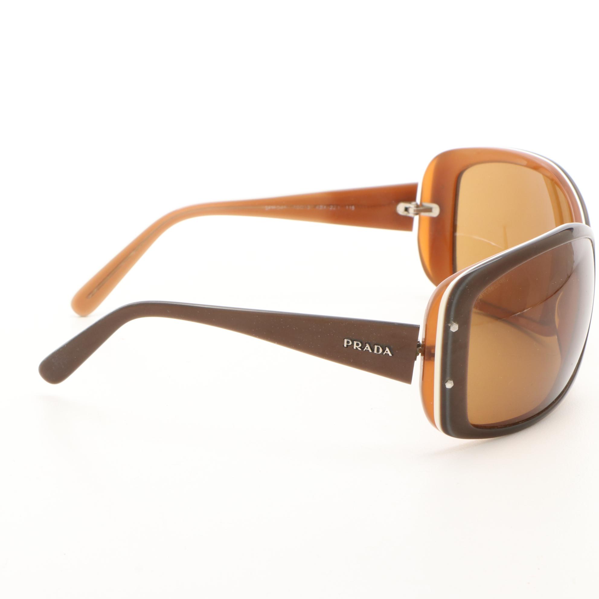 Prada SPR 04F Butterfly Sunglasses with Case