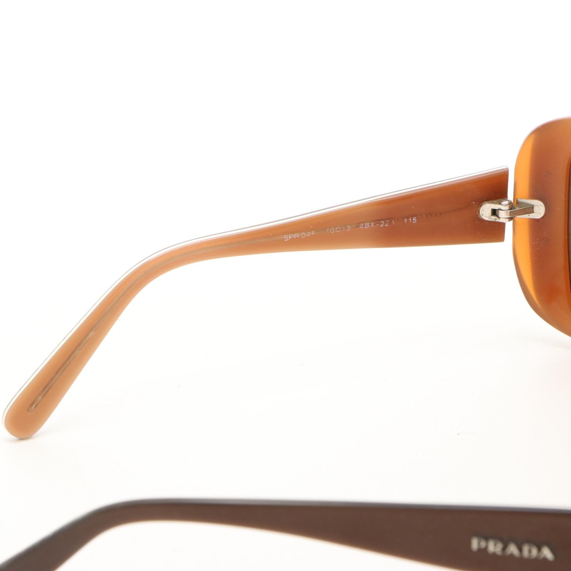 Prada SPR 04F Butterfly Sunglasses with Case