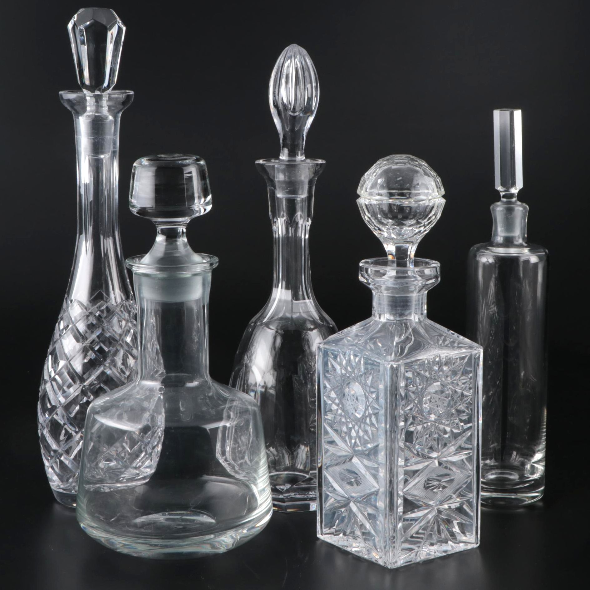 Glass and Crystal Decanter Collection