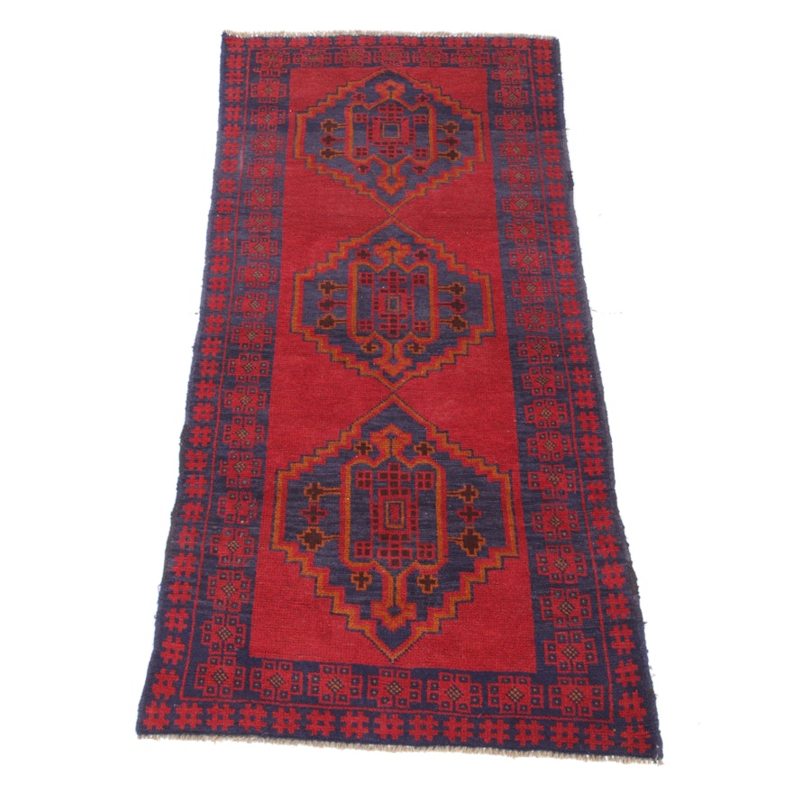 3'3 x 6'5 Hand-Knotted Afghani Baluch Rug