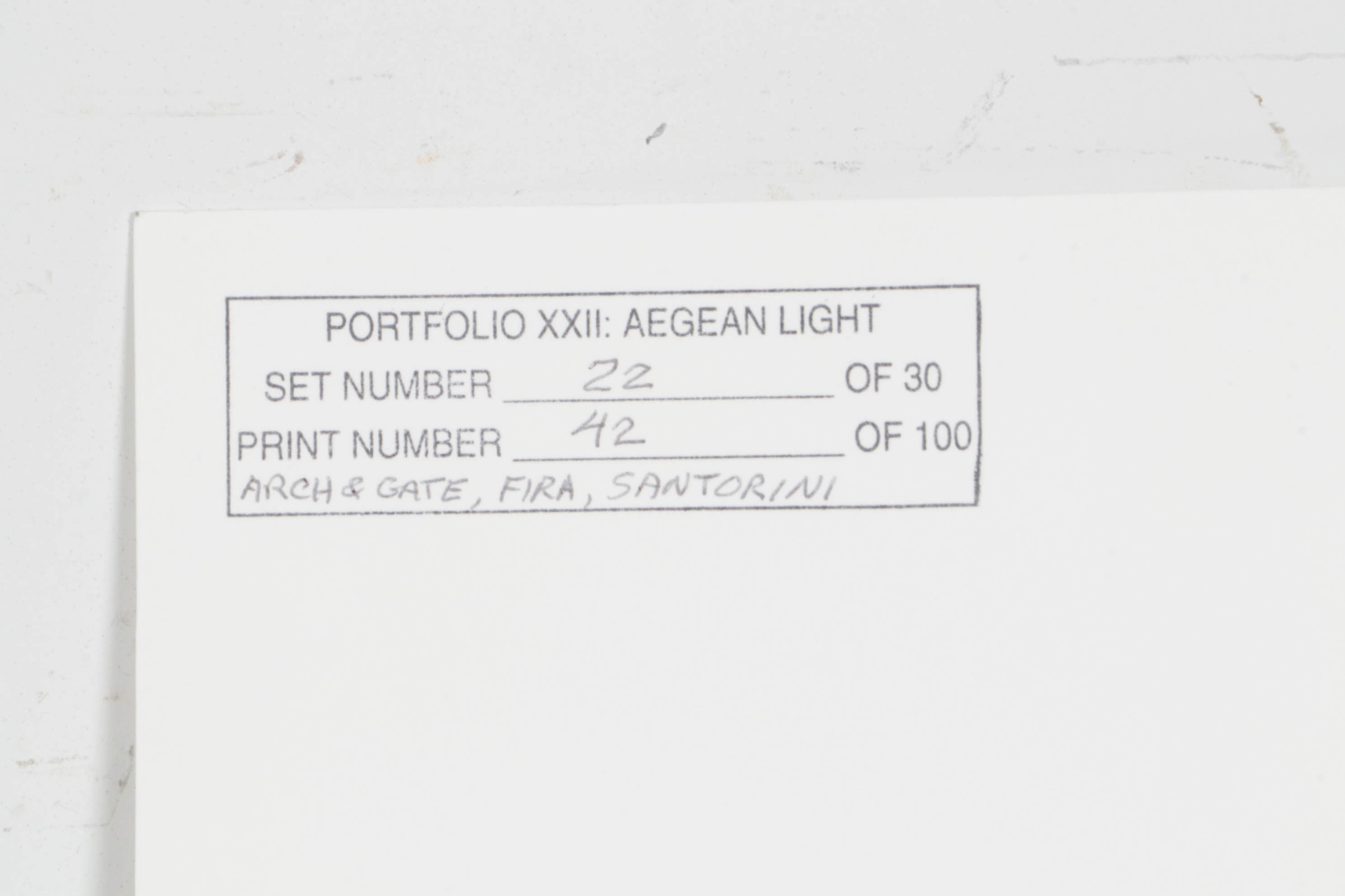 Howard Bond Silver Gelatin Photograph from "Aegean Light" Series