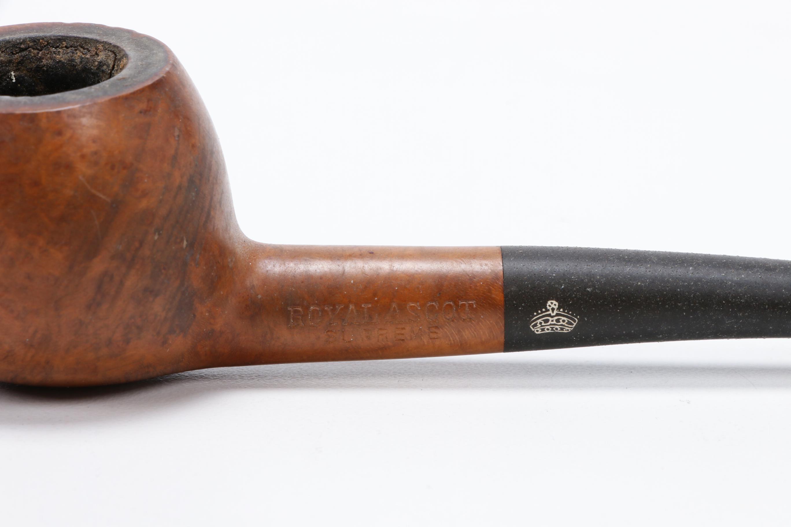 Royal Ascot, Frank and Other Wood Tobacco Pipes with Stand