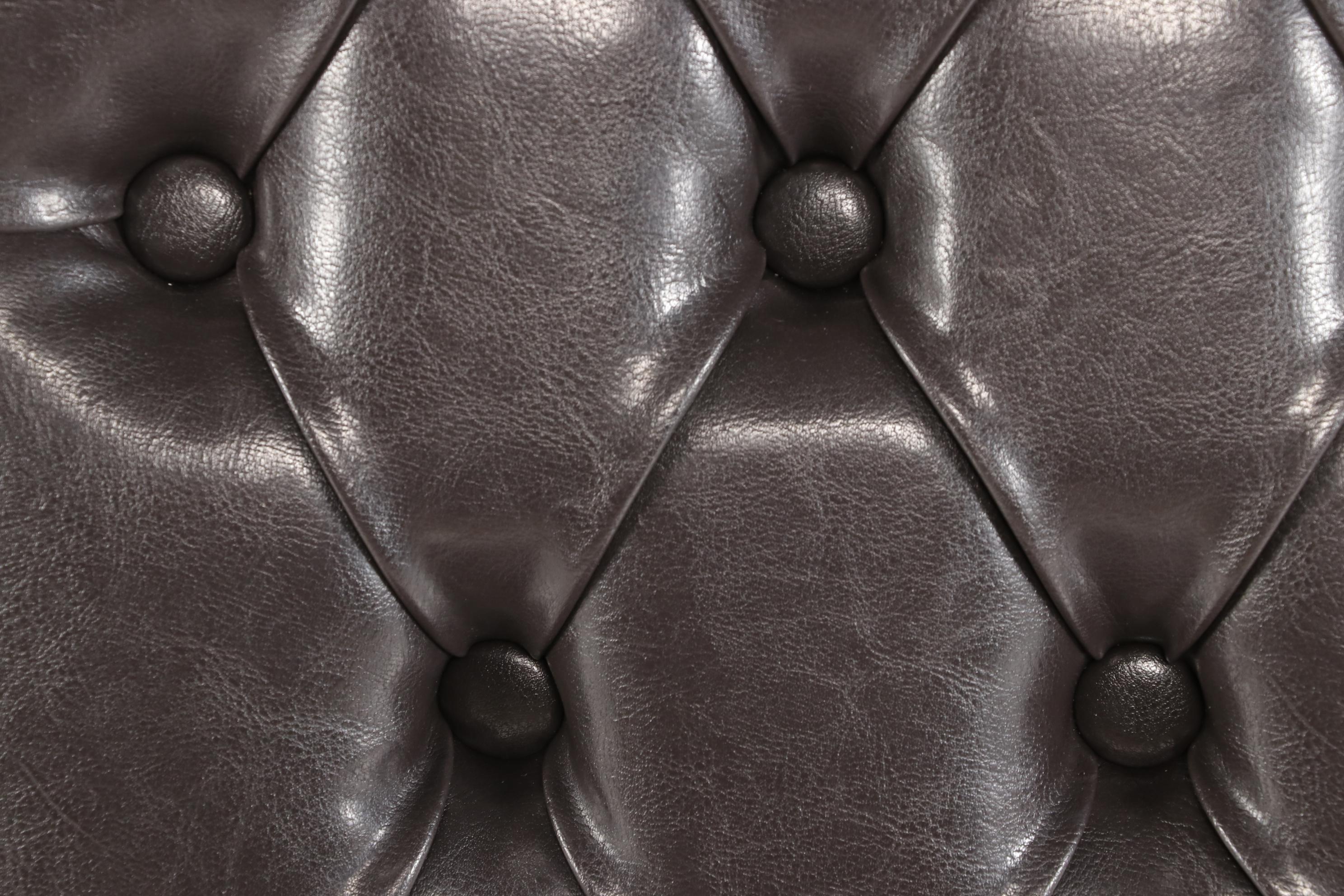 McLeland Design "Greenwich" Button-Tufted Bonded Leather Side Chairs