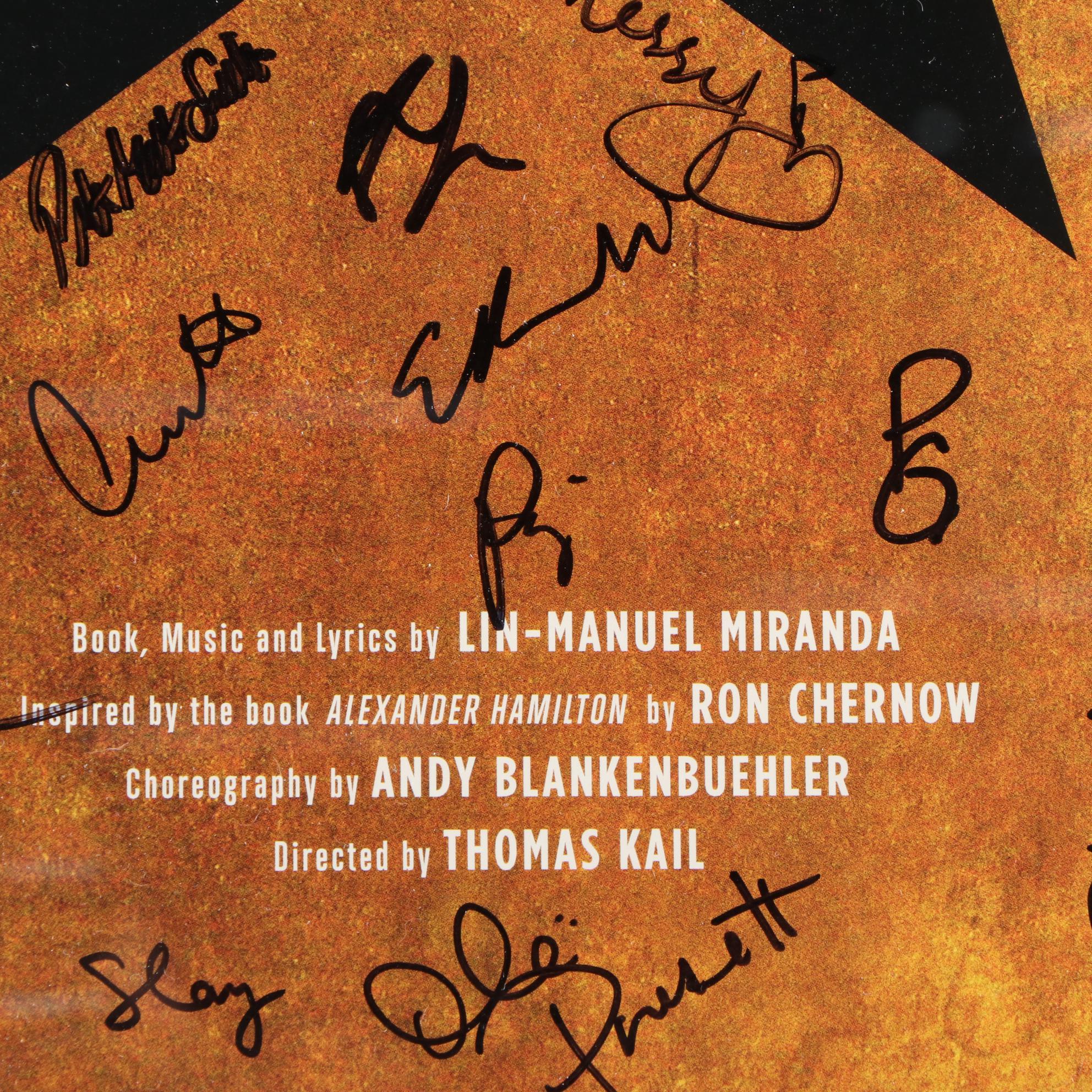 "Hamilton" Signed Poster, First National Tour Cast