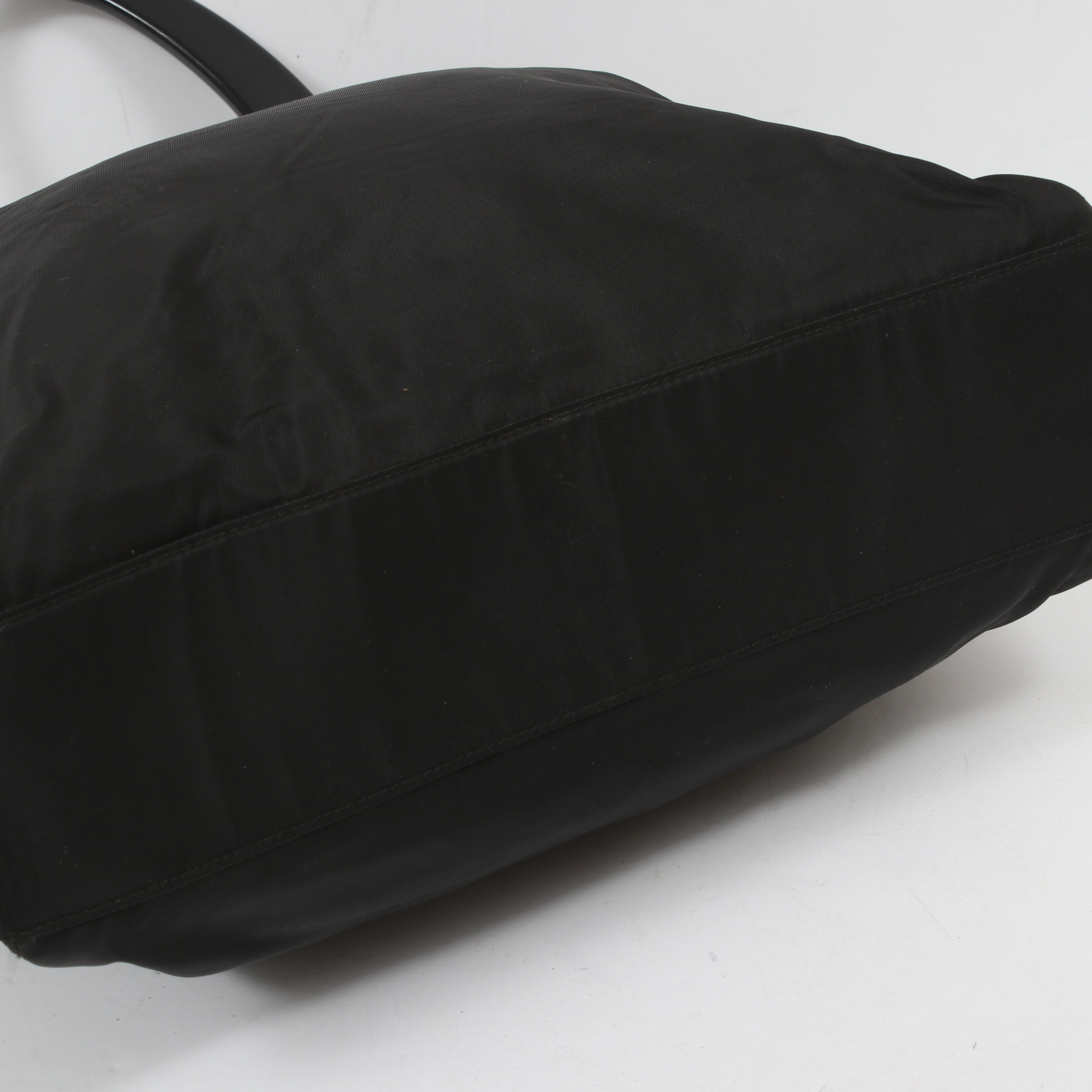 Prada Black Nylon Tote with Plastic Handles