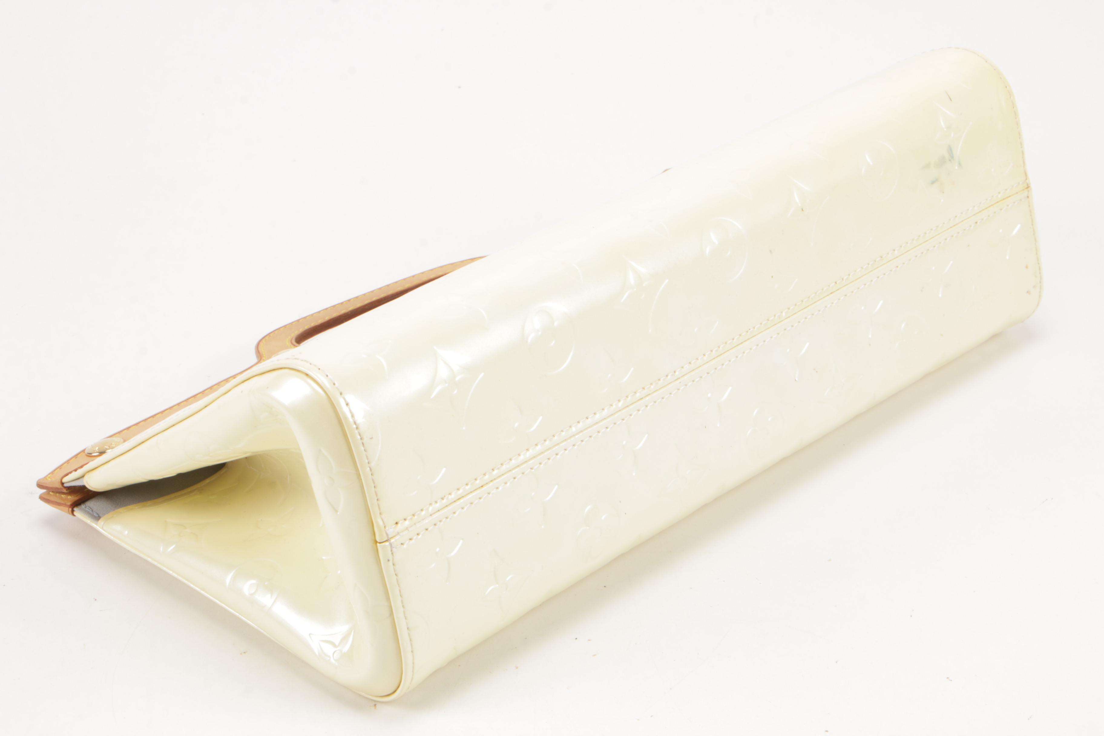 Louis Vuitton Roxbury Drive Bag in Perle Monogram Vernis and Vachetta Leather