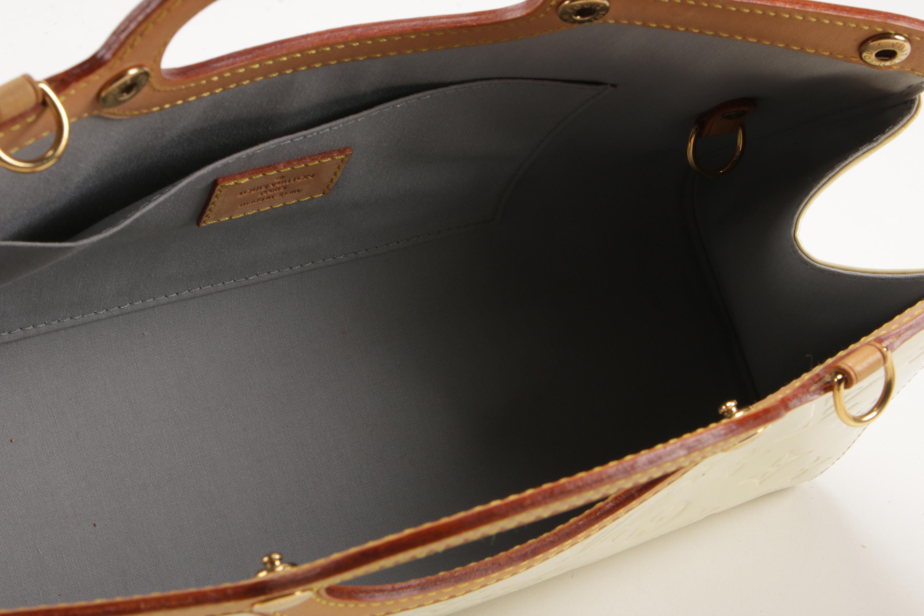 Louis Vuitton Roxbury Drive Bag in Perle Monogram Vernis and Vachetta Leather