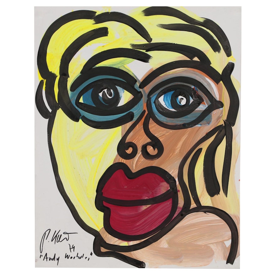 Peter Keil Acrylic Painting "Andy Warhol"