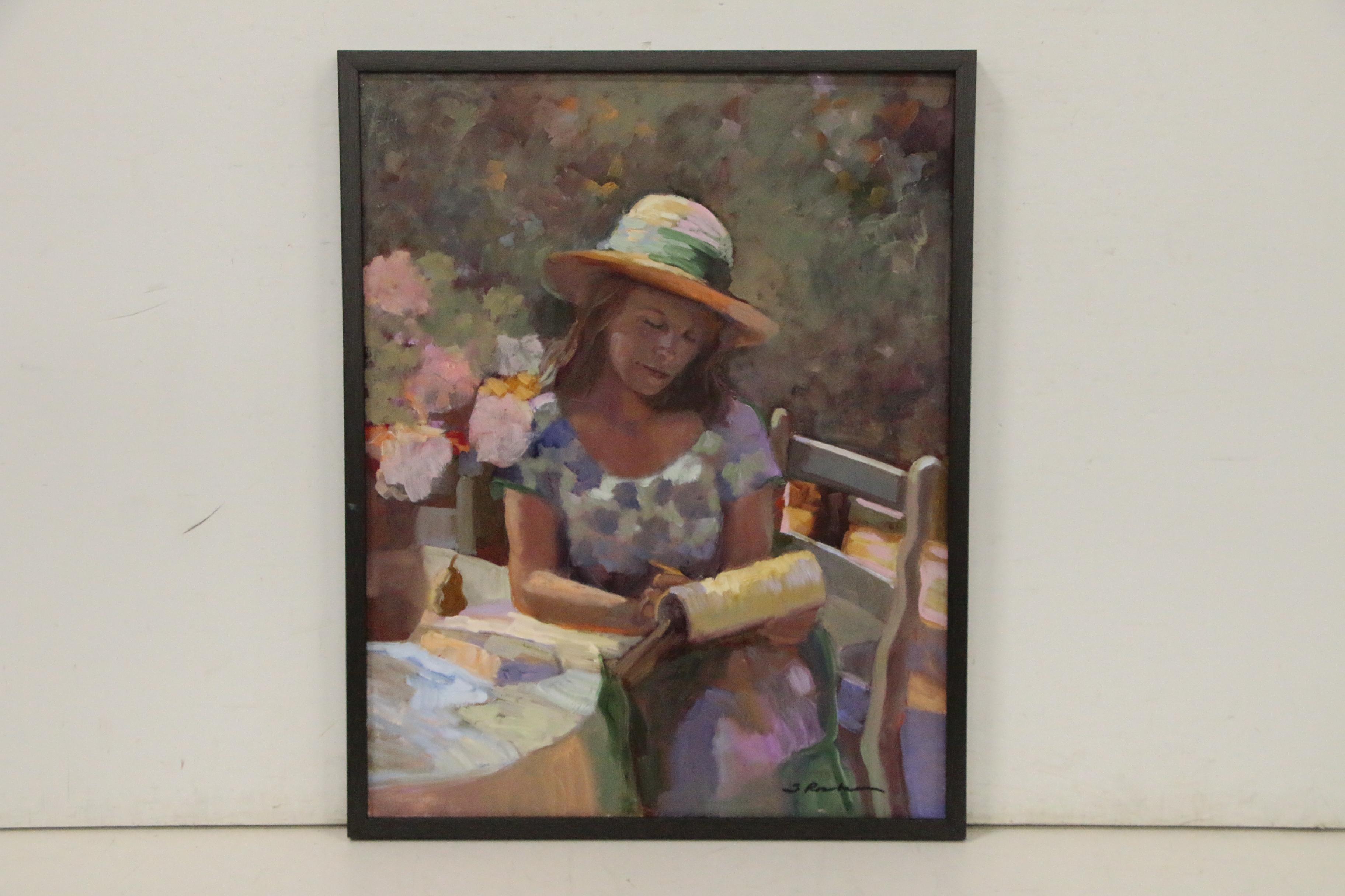 Sally Rosenbaum Oil Painting "The Letter"
