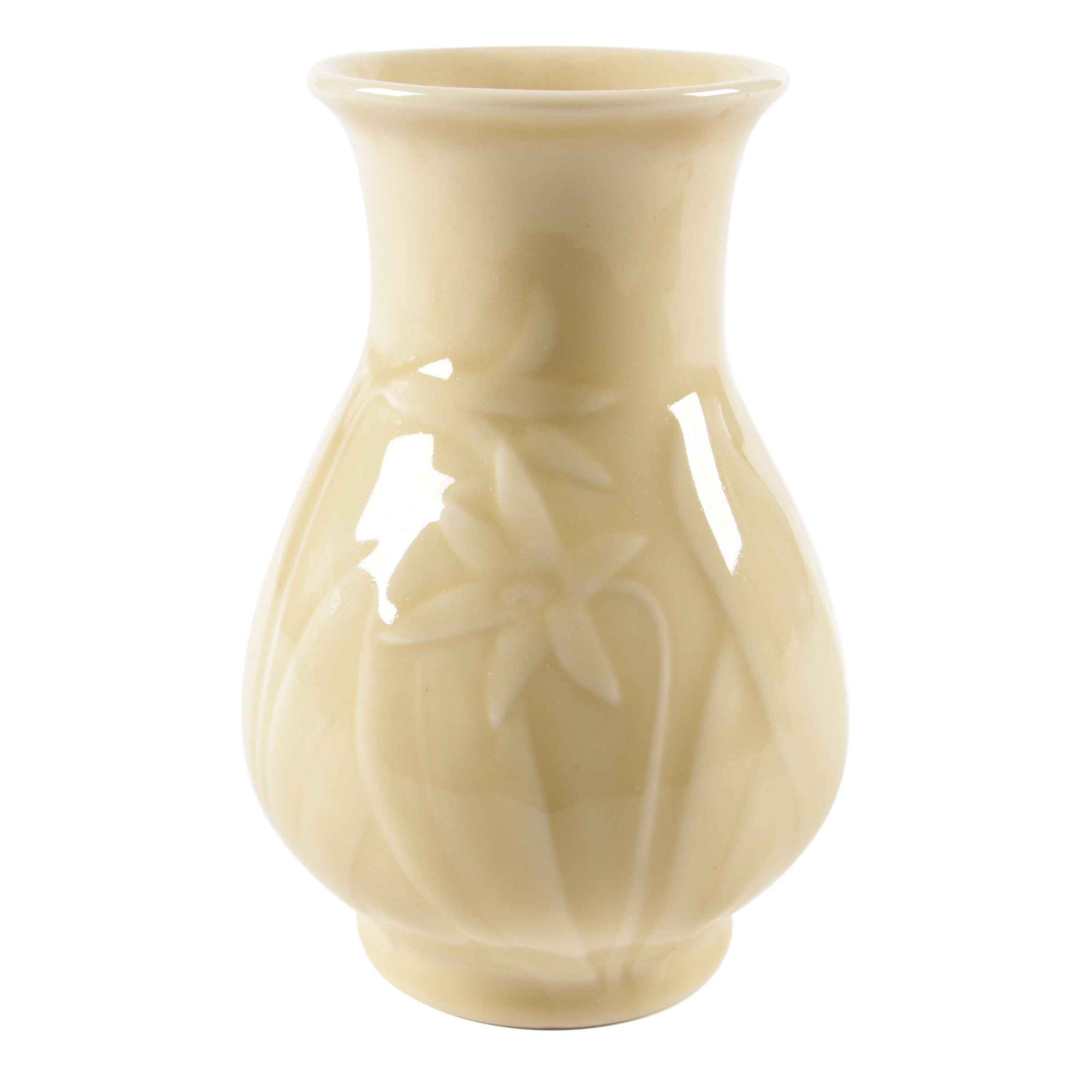 Rookwood Pottery "Daffodil" High Gloss Light Yellow Vase, 1944