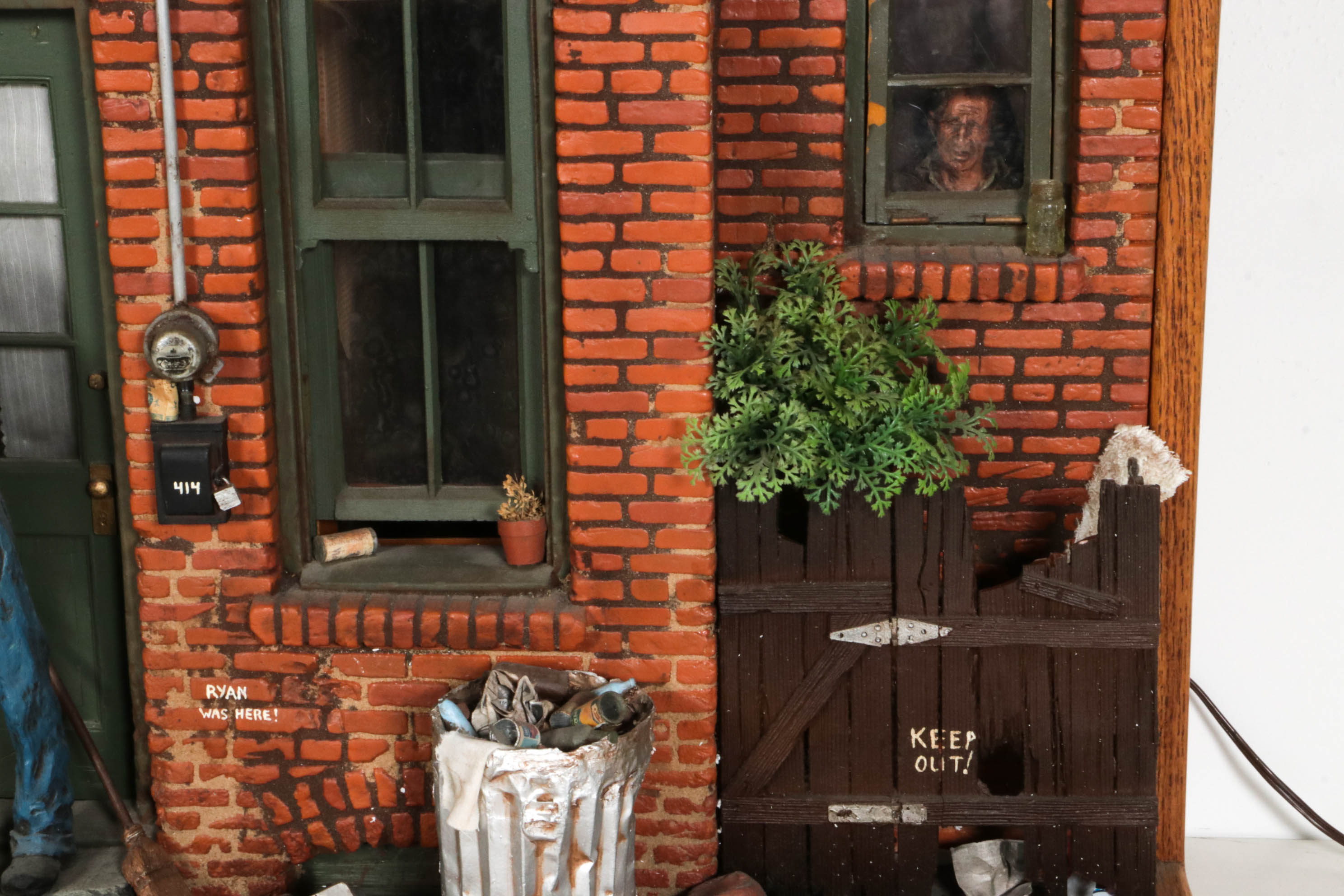 Michael Garman Lighted Mixed Media Sculpture "Leroy & Bertha's Bar and Grill"