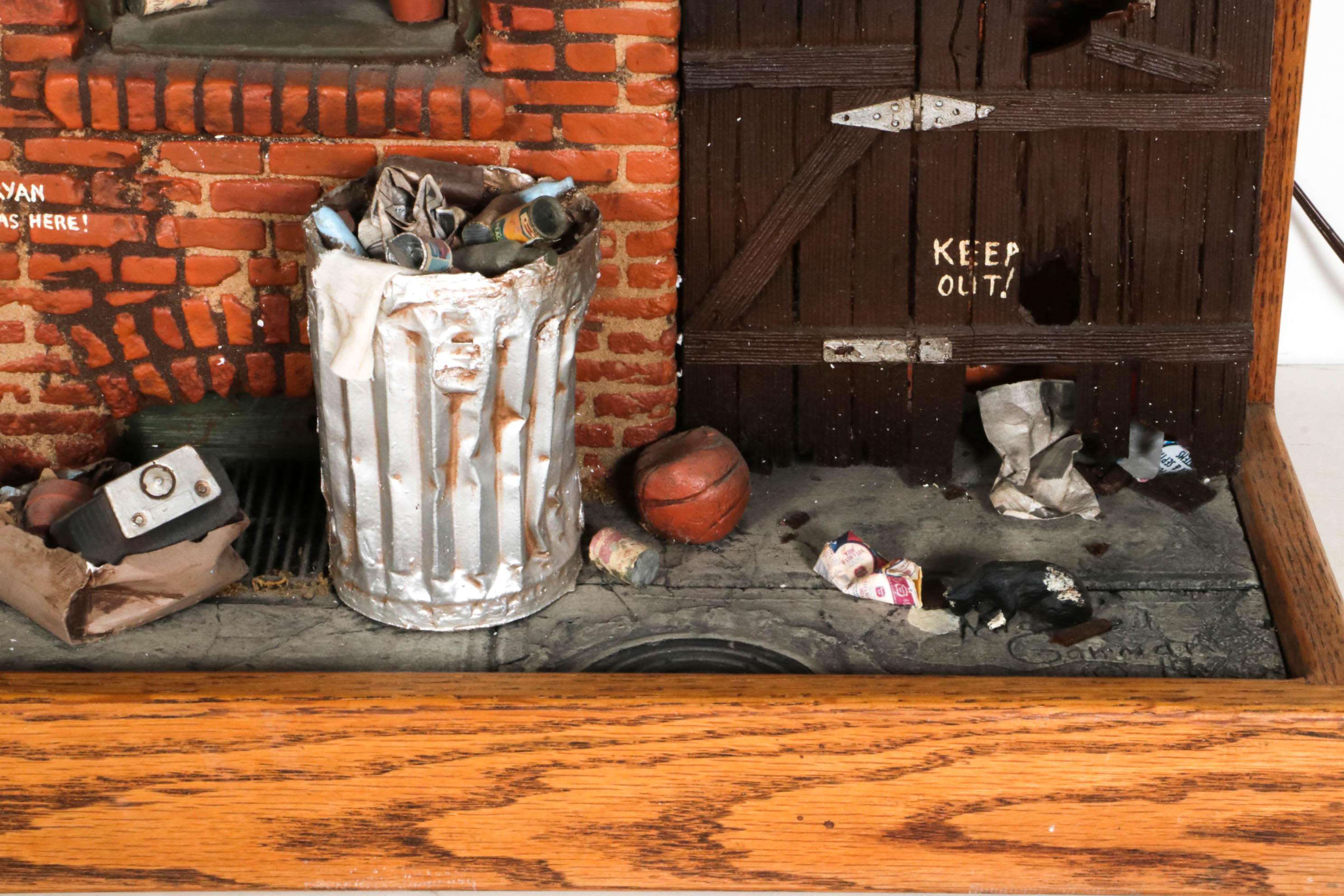 Michael Garman Lighted Mixed Media Sculpture "Leroy & Bertha's Bar and Grill"