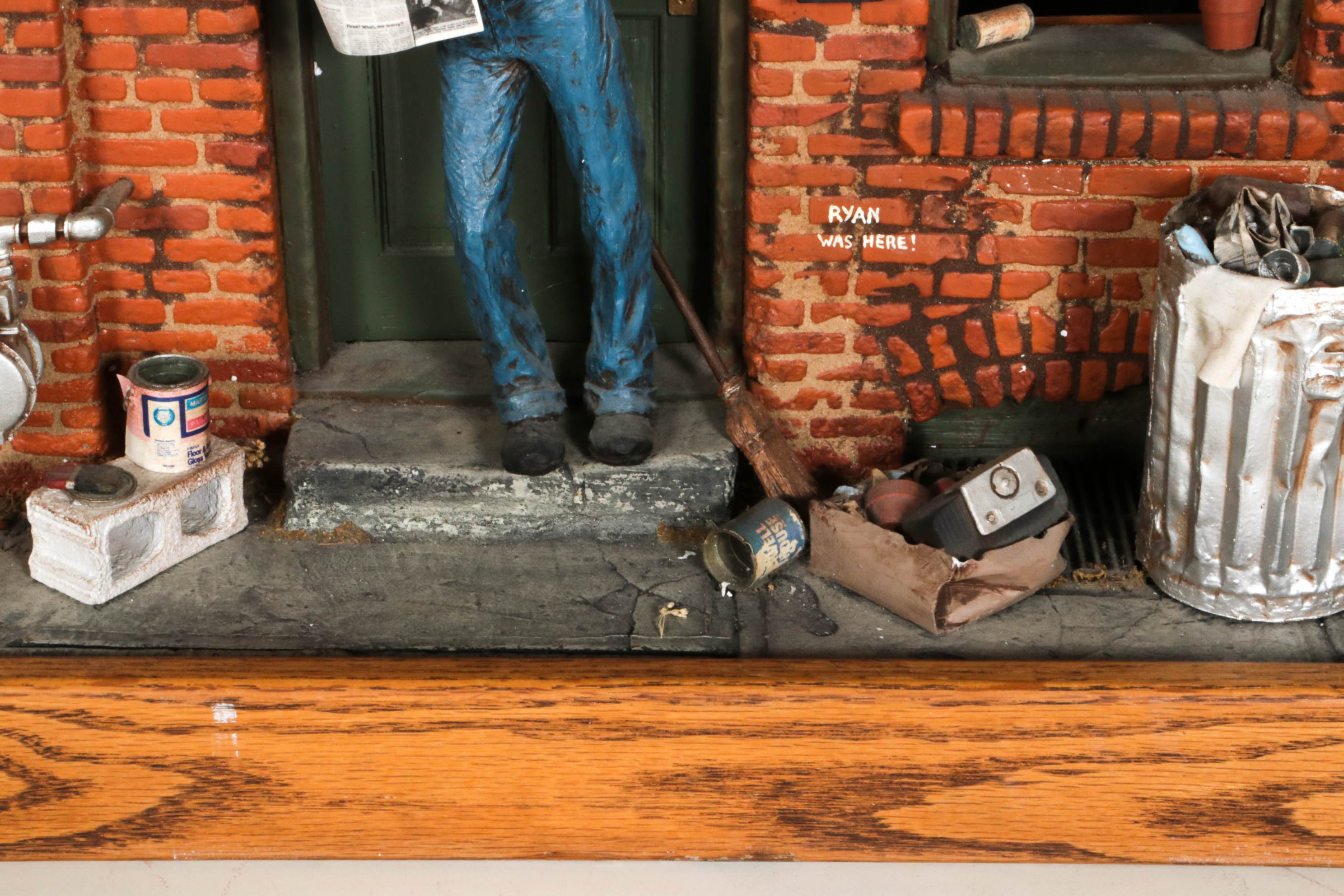 Michael Garman Lighted Mixed Media Sculpture "Leroy & Bertha's Bar and Grill"