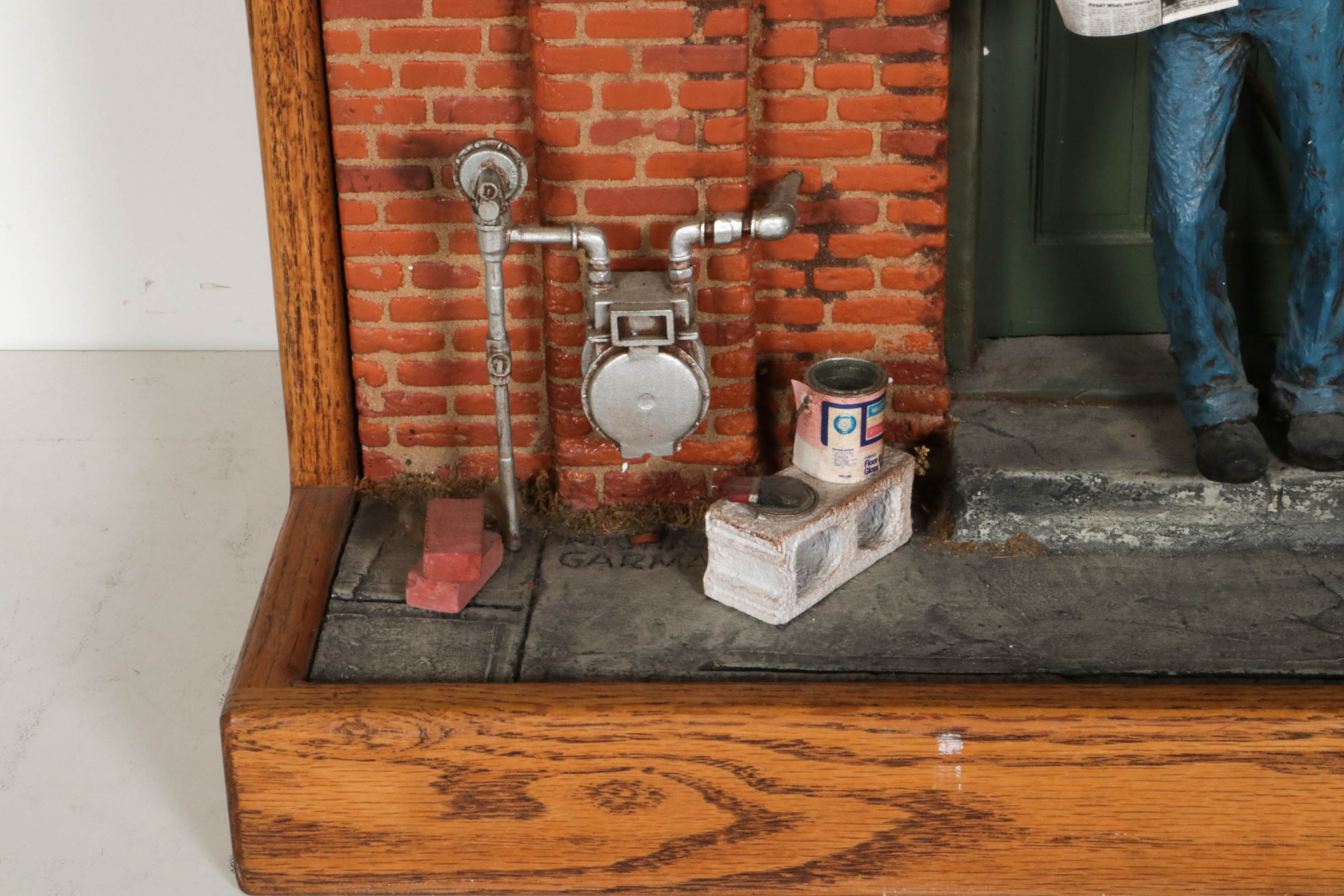 Michael Garman Lighted Mixed Media Sculpture "Leroy & Bertha's Bar and Grill"