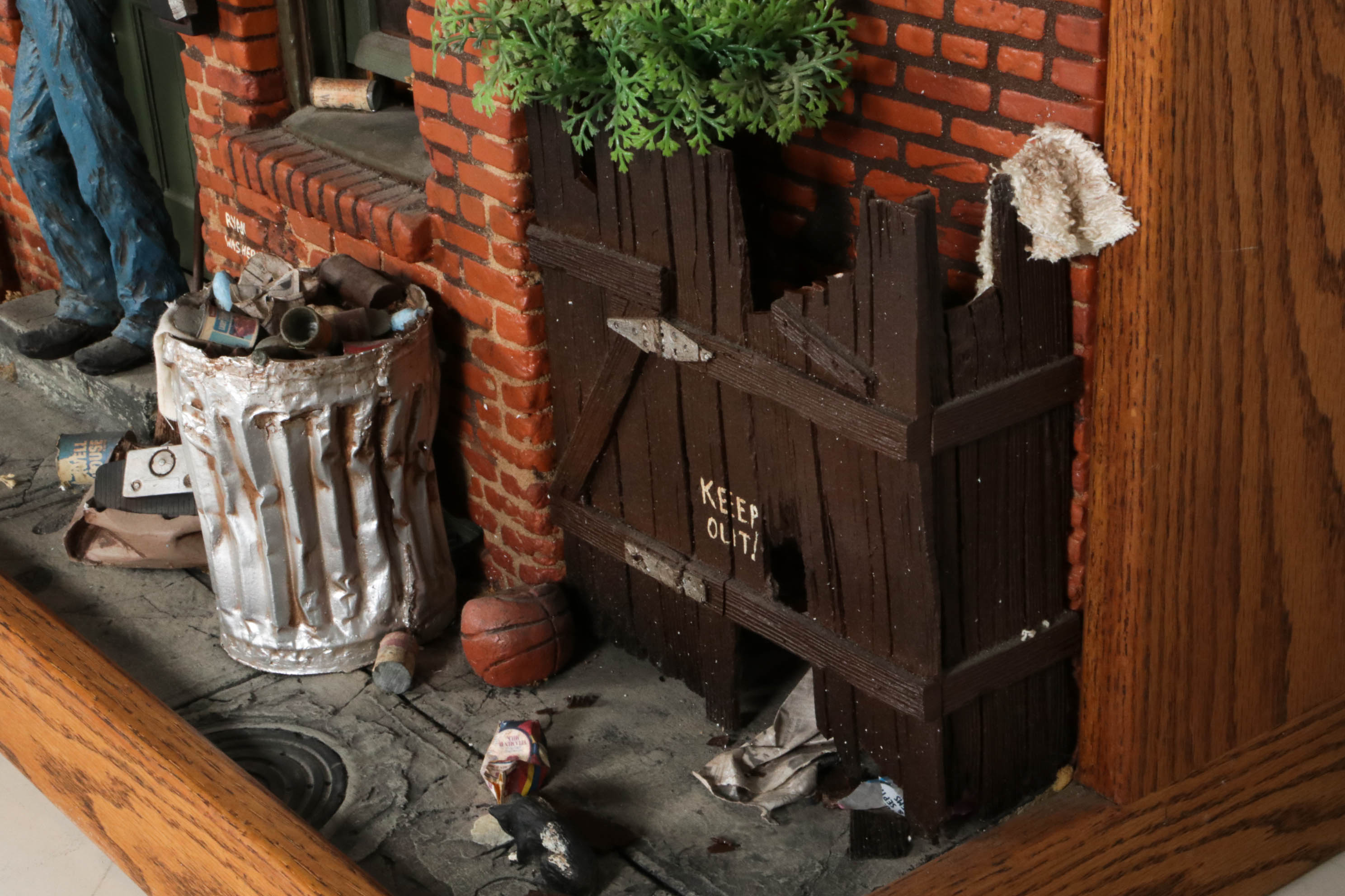 Michael Garman Lighted Mixed Media Sculpture "Leroy & Bertha's Bar and Grill"