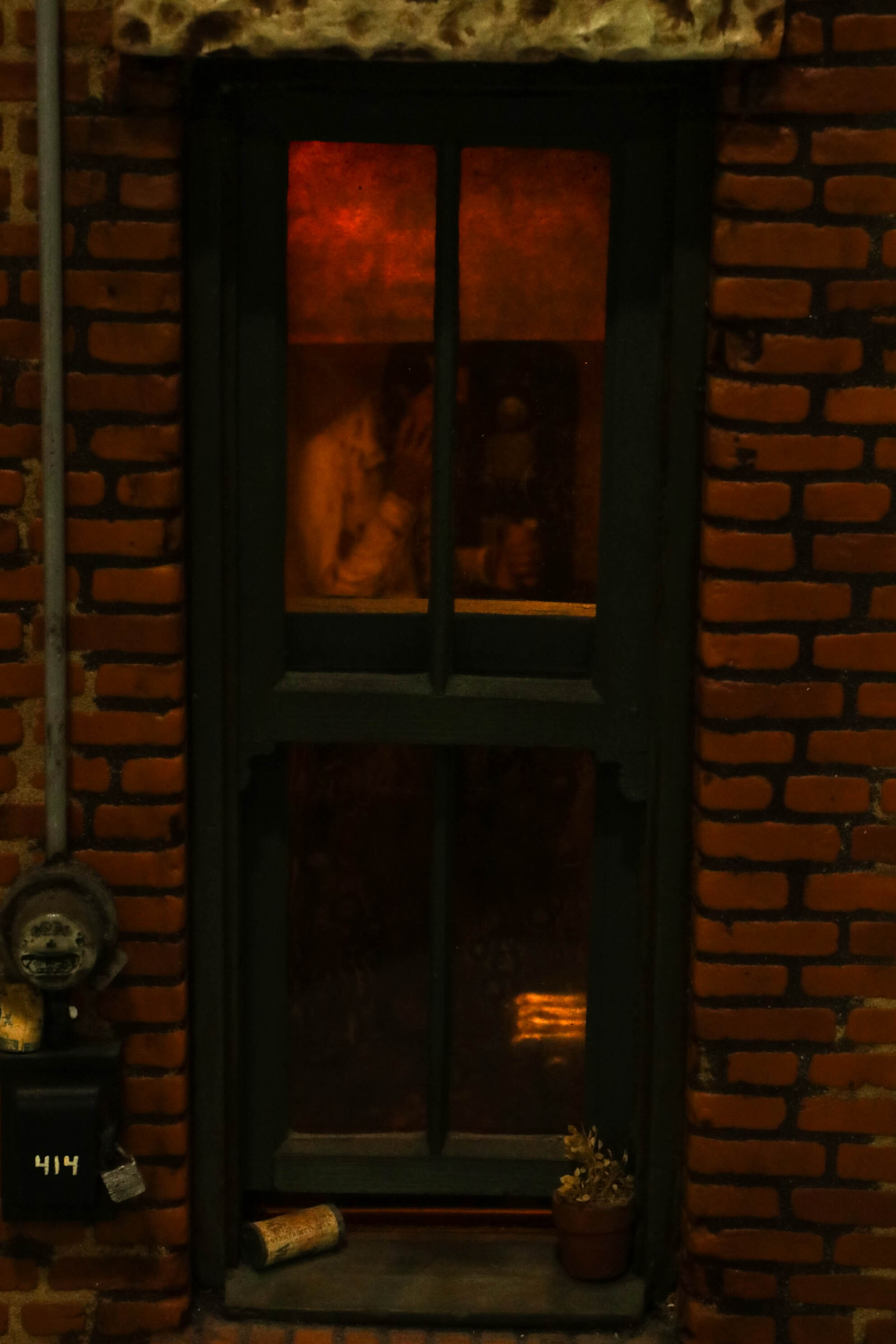 Michael Garman Lighted Mixed Media Sculpture "Leroy & Bertha's Bar and Grill"