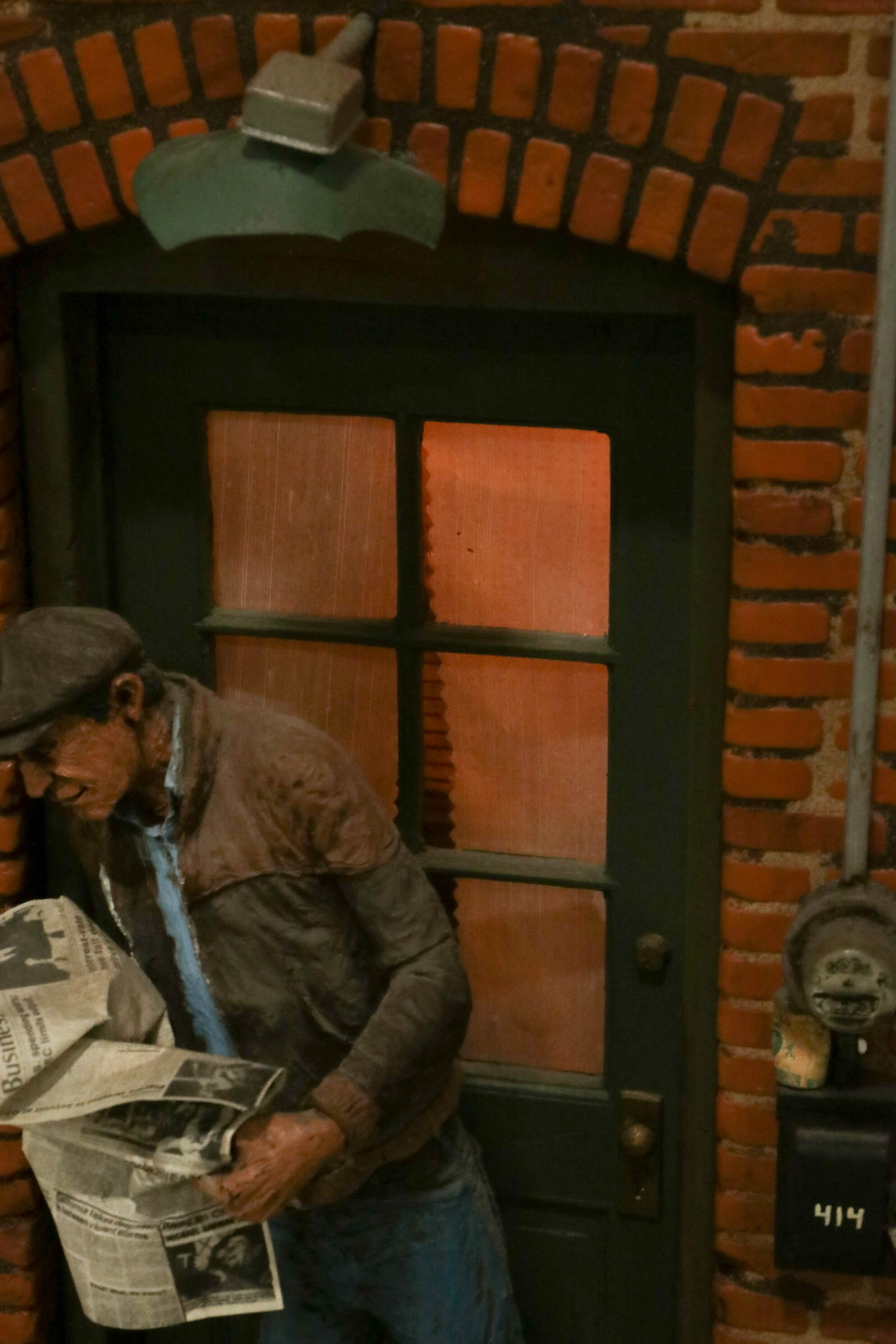 Michael Garman Lighted Mixed Media Sculpture "Leroy & Bertha's Bar and Grill"